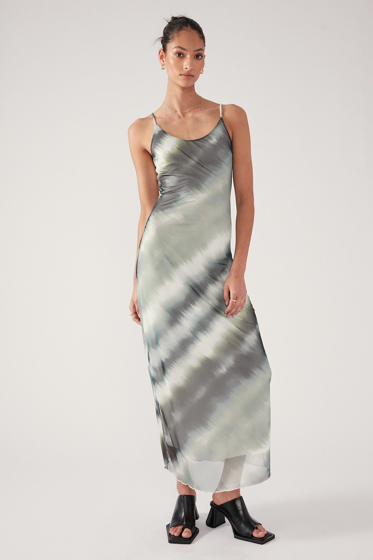 Perfect Stranger Coastal Skies Mesh Maxi Dress Multi