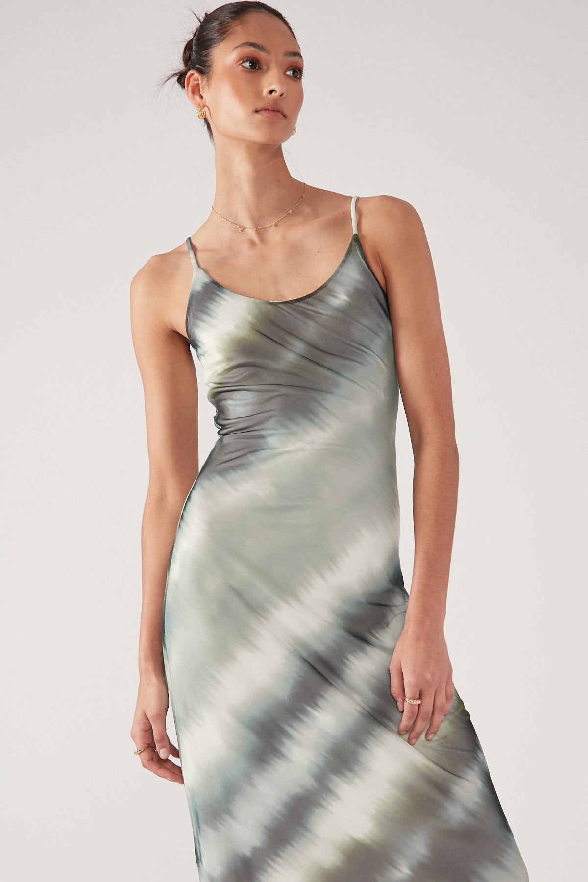 Perfect Stranger Coastal Skies Mesh Maxi Dress Multi