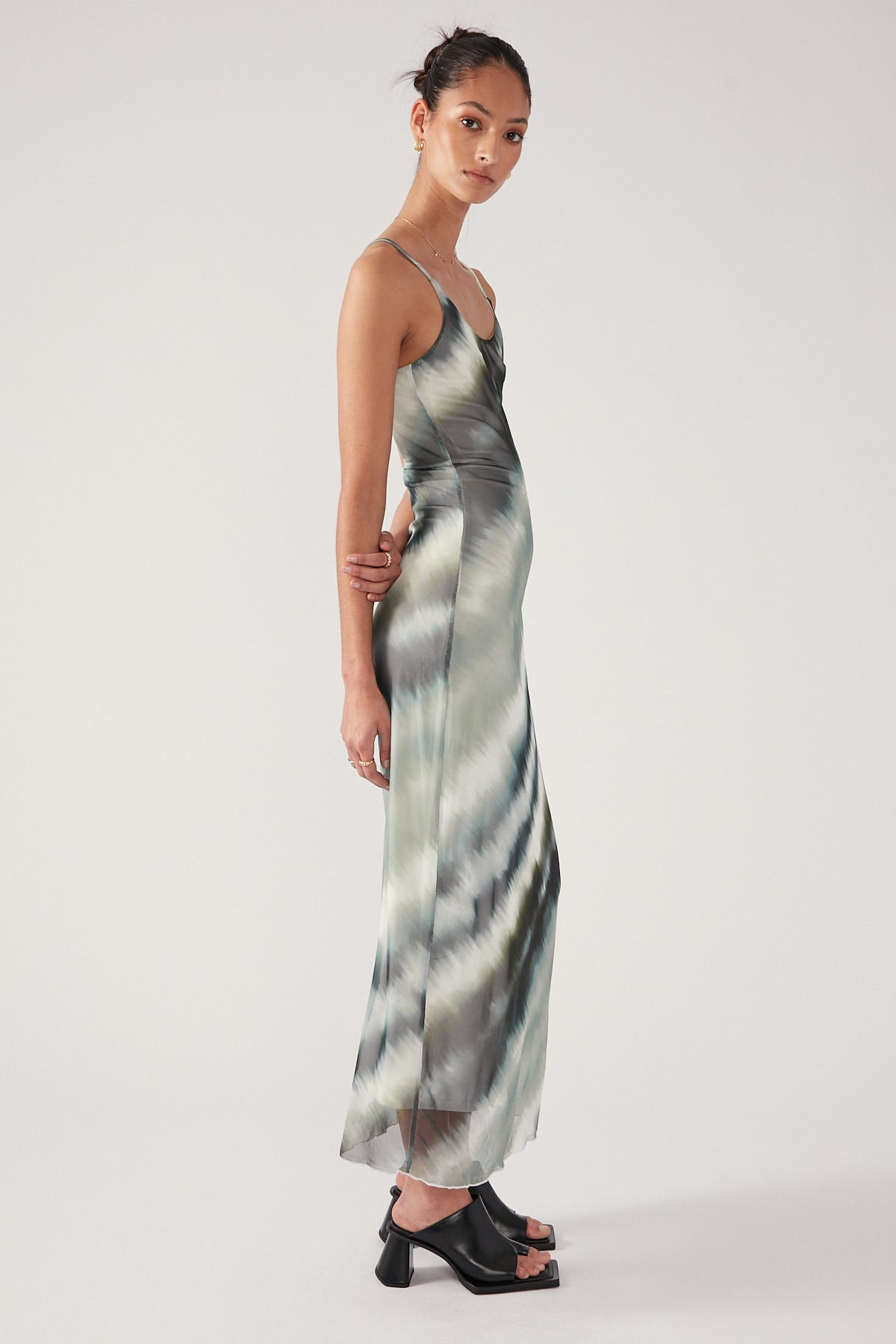 Perfect Stranger Coastal Skies Mesh Maxi Dress Multi