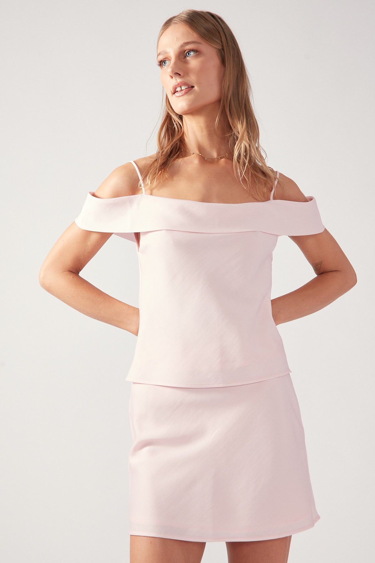 Perfect Stranger Balmy Nights Satin top Pink