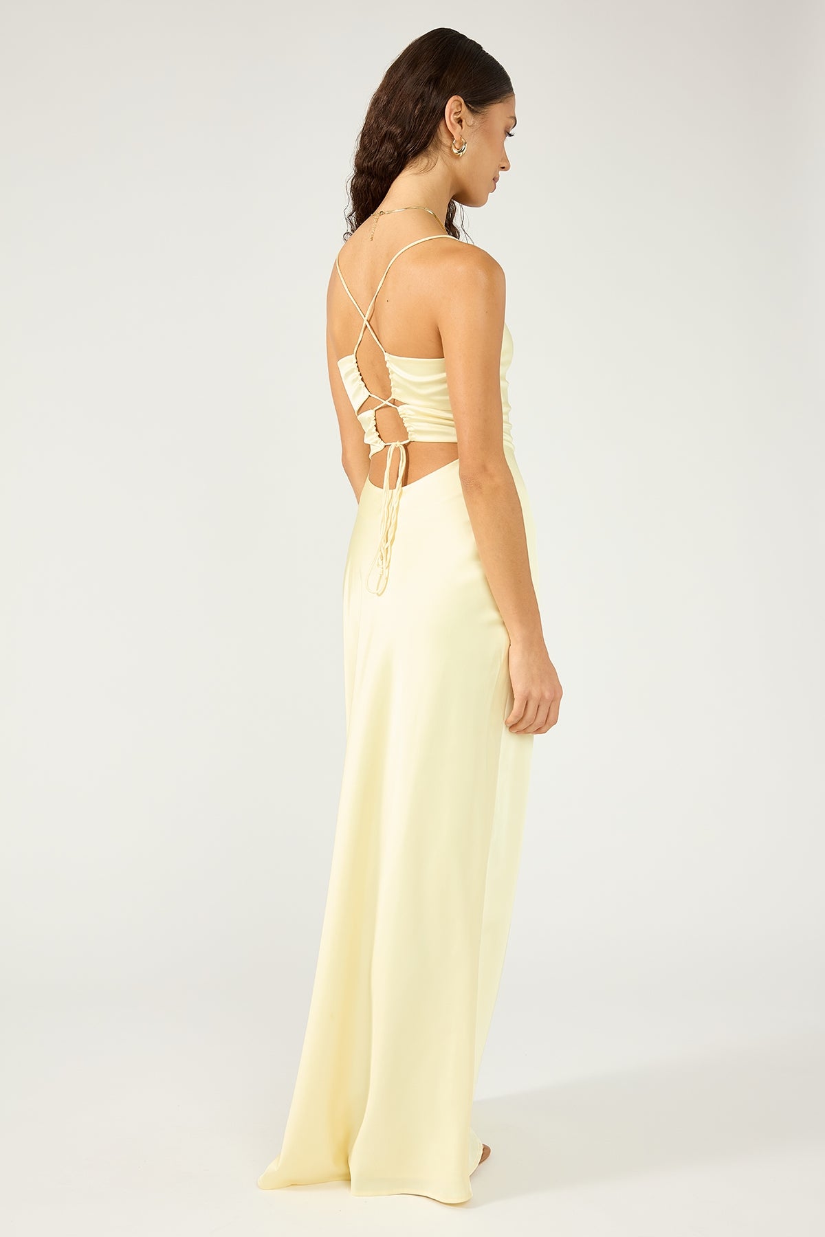 Perfect Stranger Evie Recycled Maxi Dress Yellow