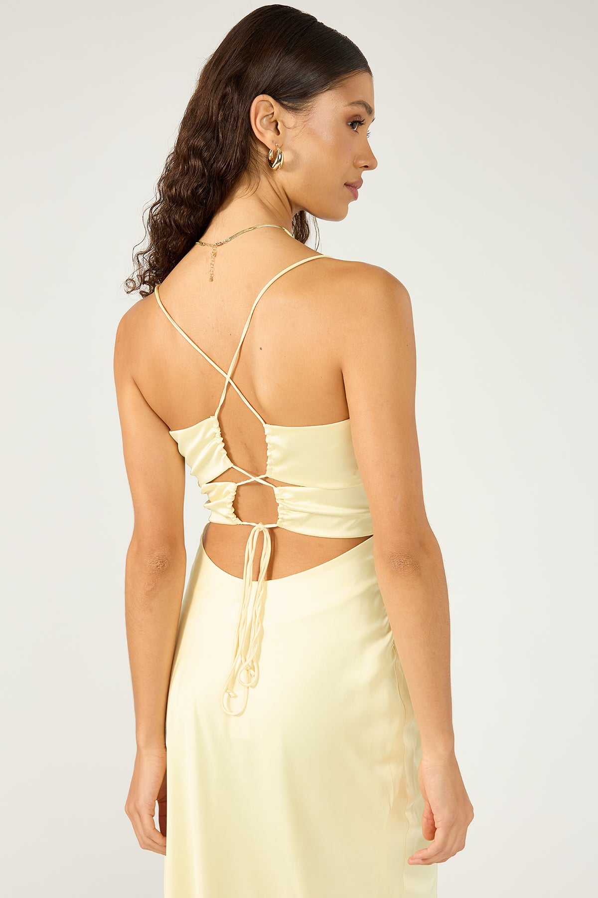 Perfect Stranger Evie Recycled Maxi Dress Yellow