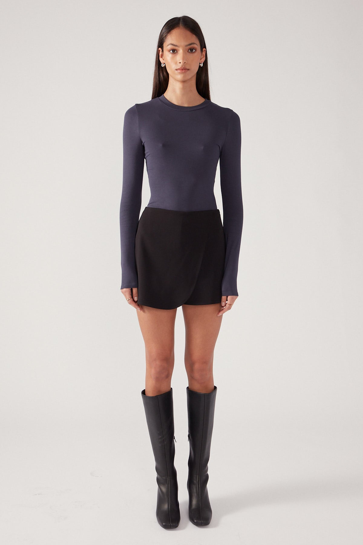 Perfect Stranger Sola Wrap Skirt Black