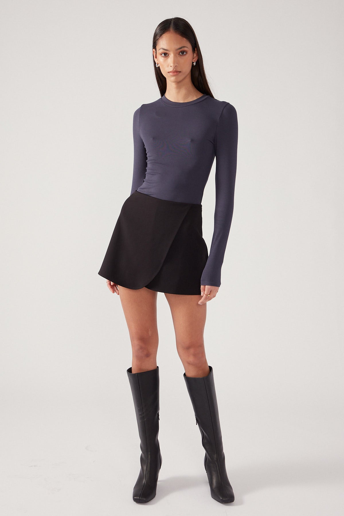 Perfect Stranger Sola Wrap Skirt Black