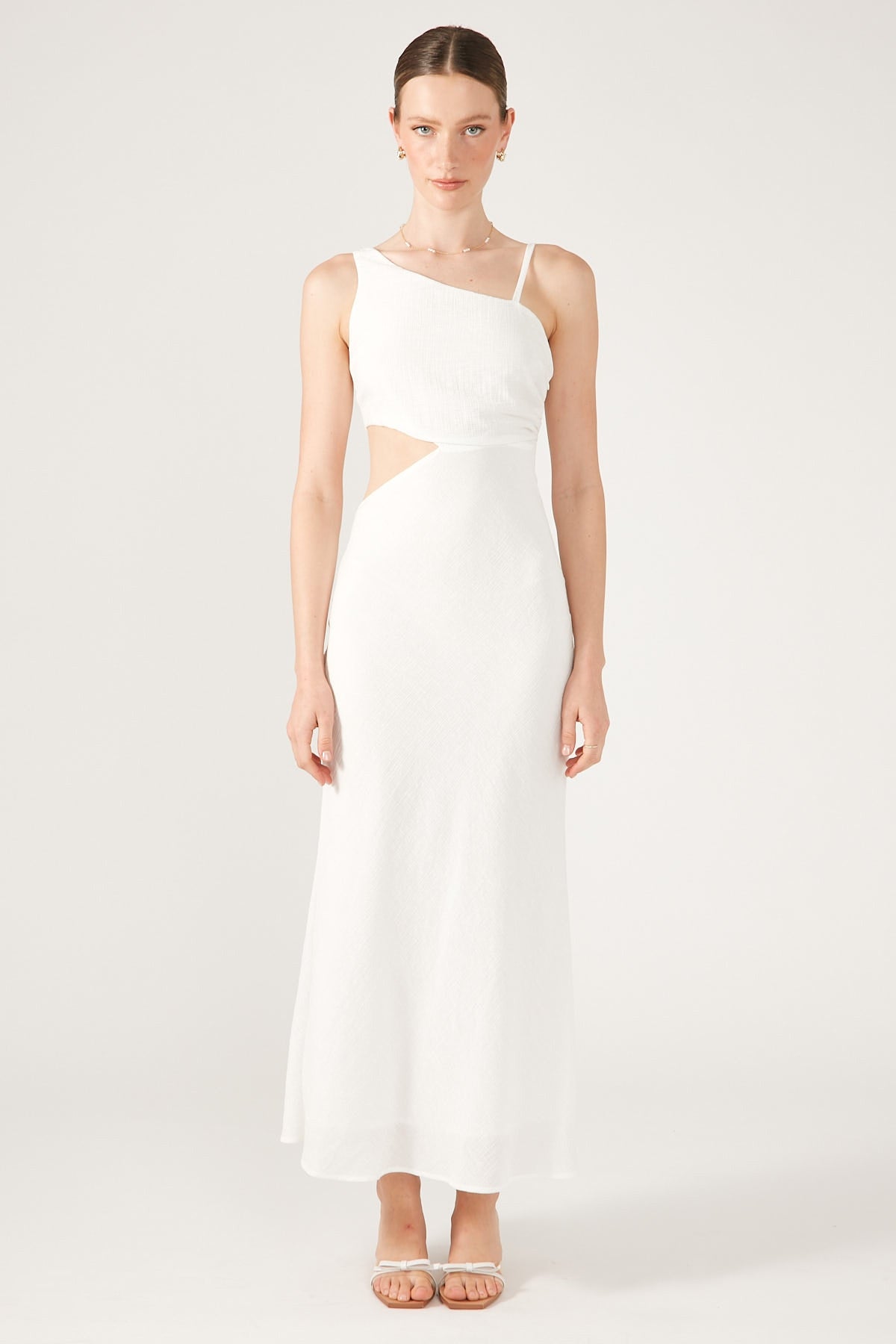 perfect stranger midi dress Perfect Stranger Mimsy Short Sleeve Midi Dress White