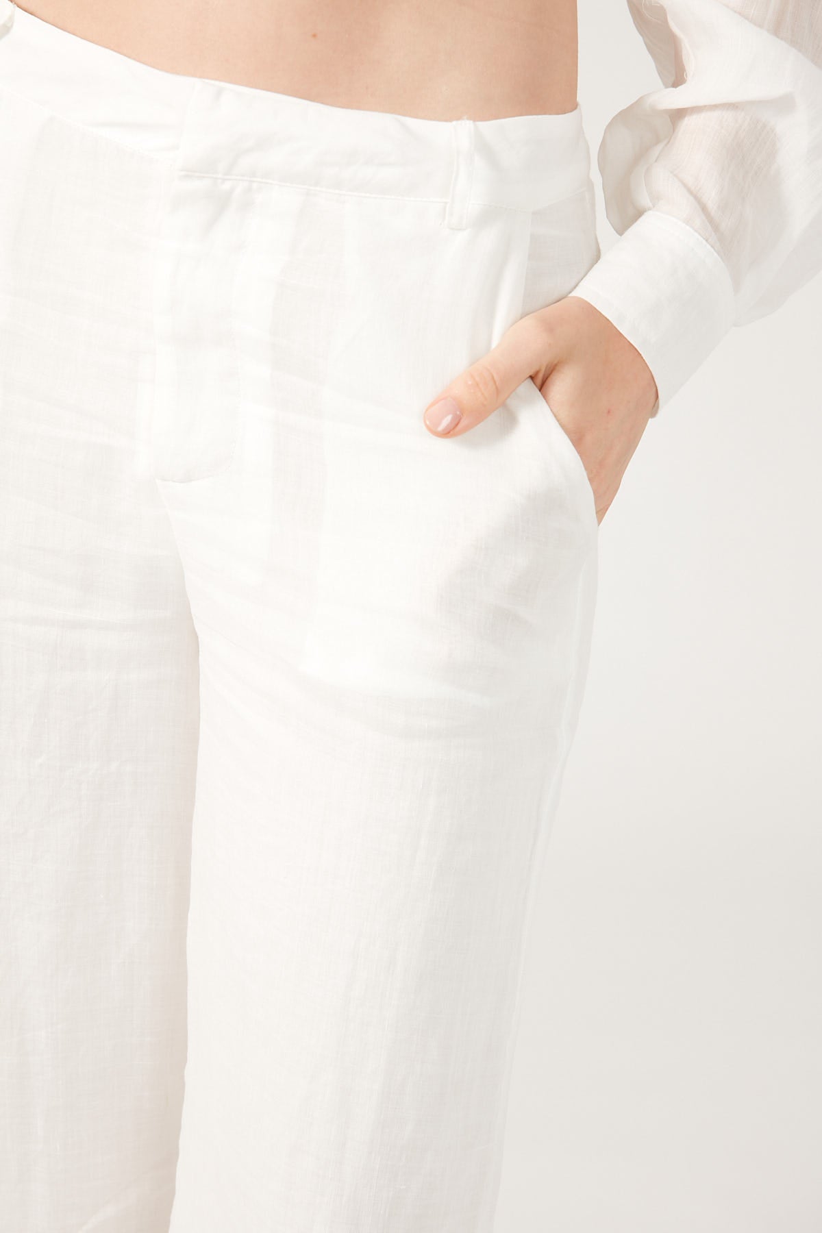 Perfect Stranger Golden Hour Ramie Pant White