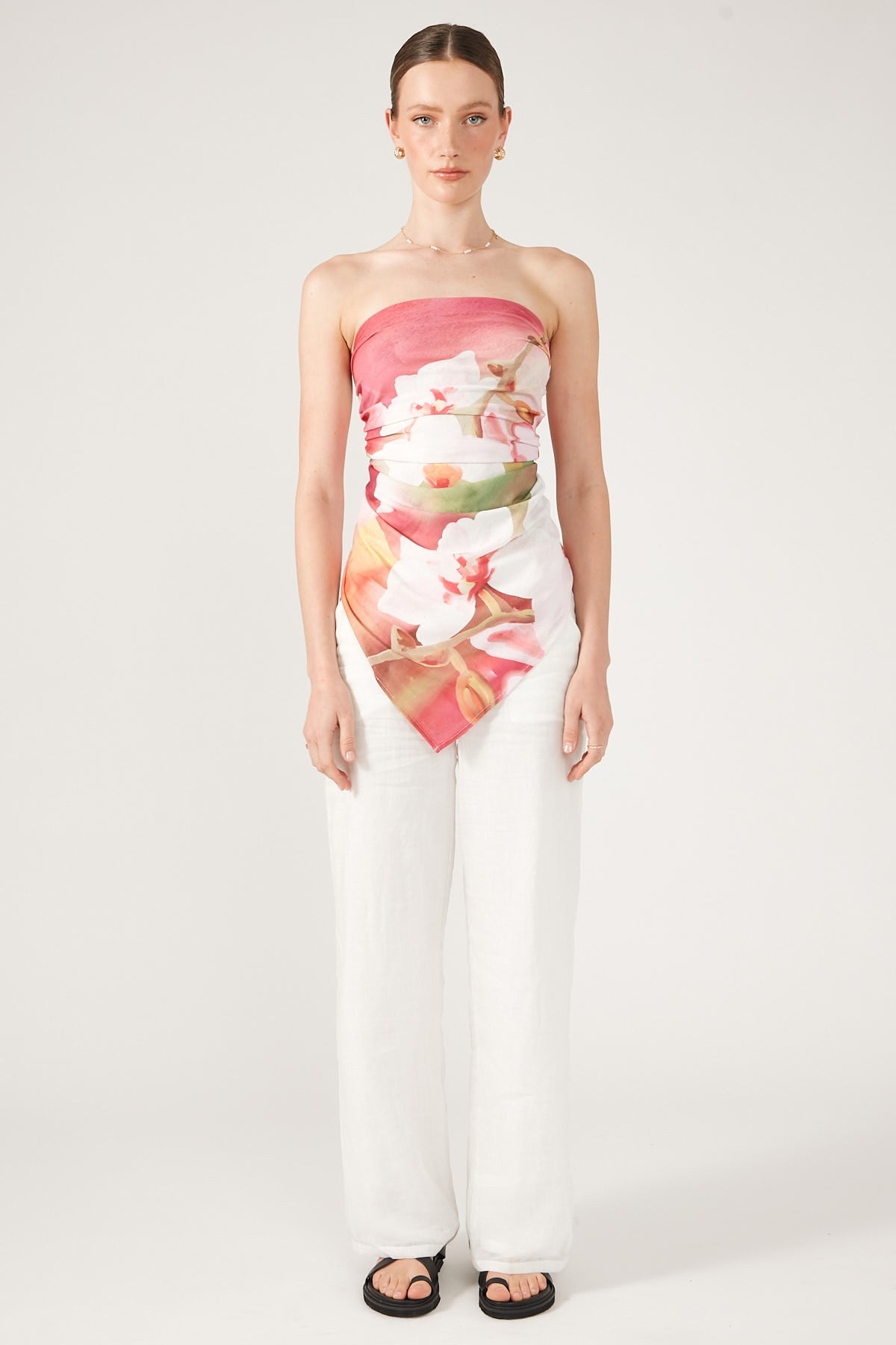 Perfect Stranger Dominique Elissa Orchid Oasis Scarf Multi