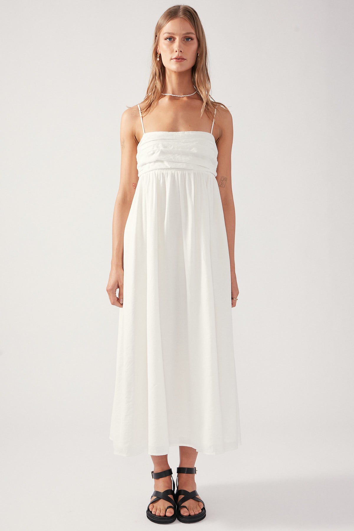 Perfect Stranger Sea Breeze Midi Dress White