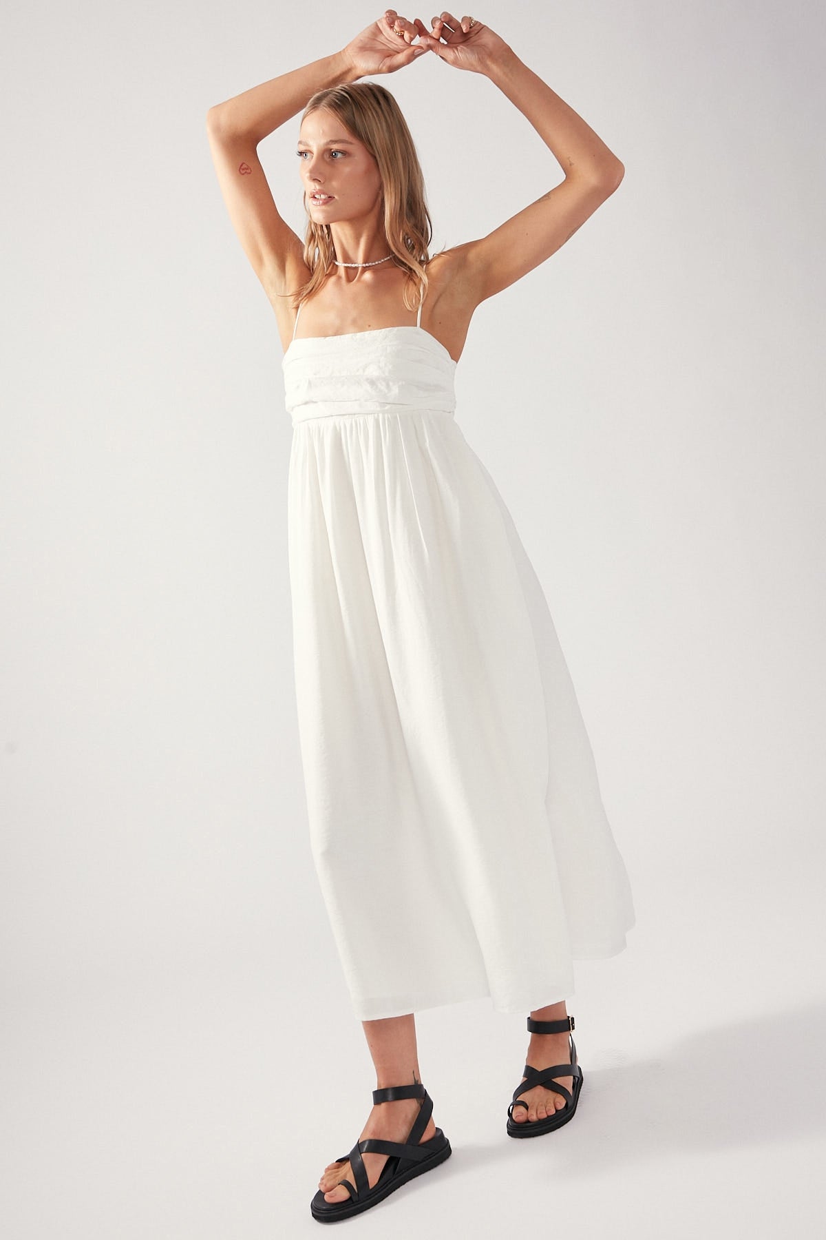 Perfect Stranger Sea Breeze Midi Dress White