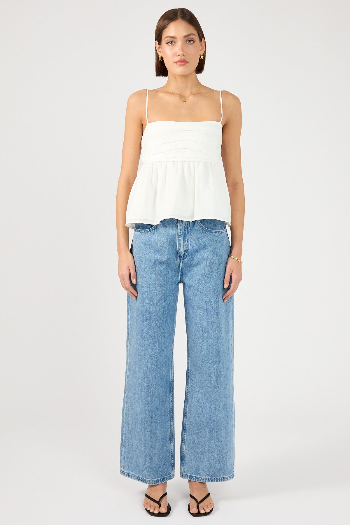 Perfect Stranger Sea Breeze Cami Top White