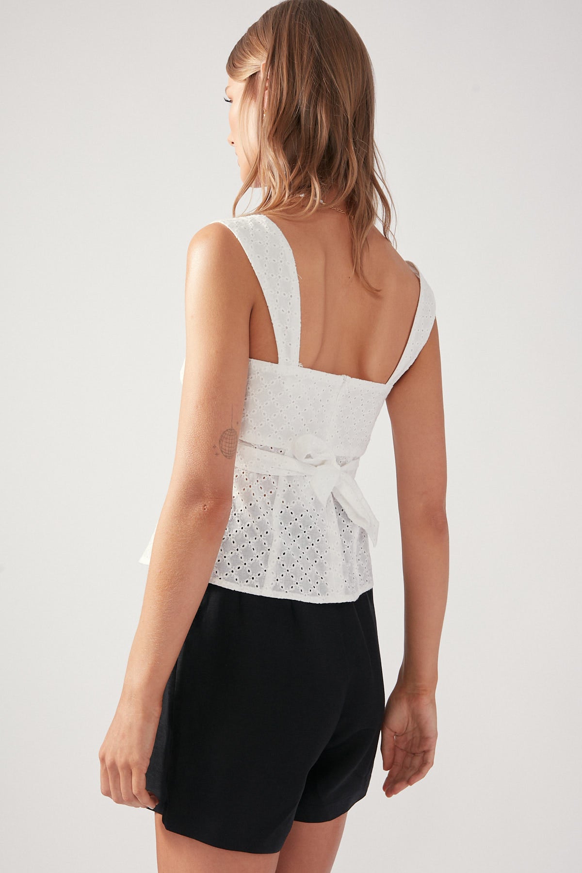 Perfect Stranger Louise Broderie Top White