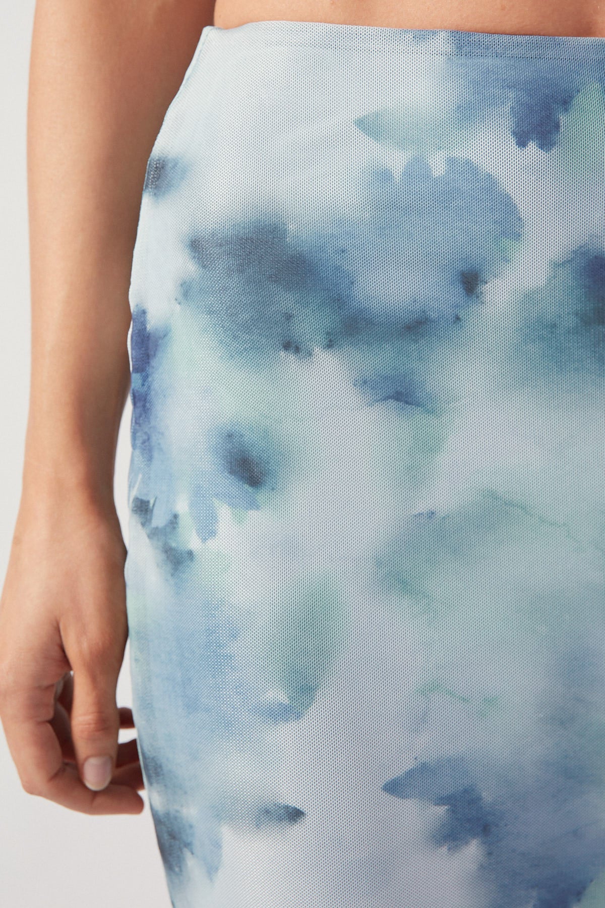 Perfect Stranger Celestial Bloom Mesh Maxi Skirt Multi Colour
