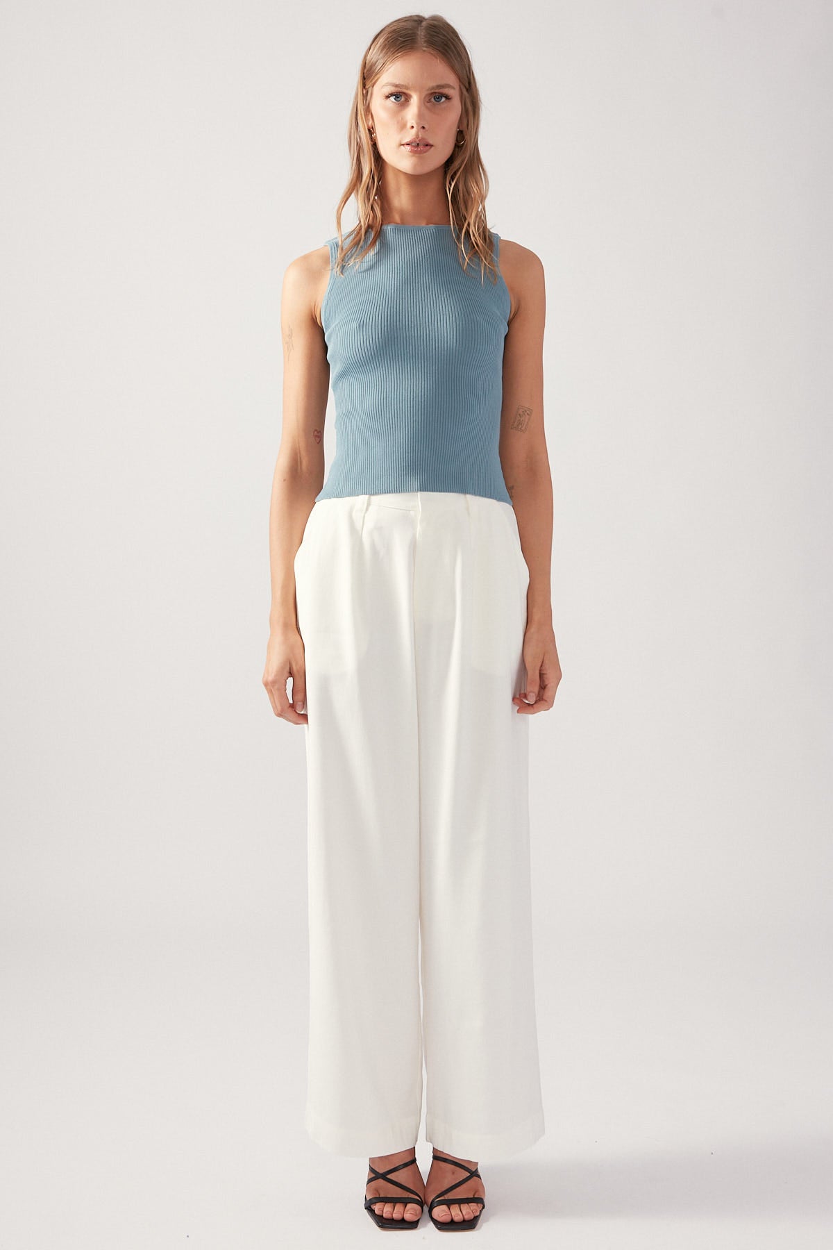 Perfect Stranger High Neck Classic Tank Blue