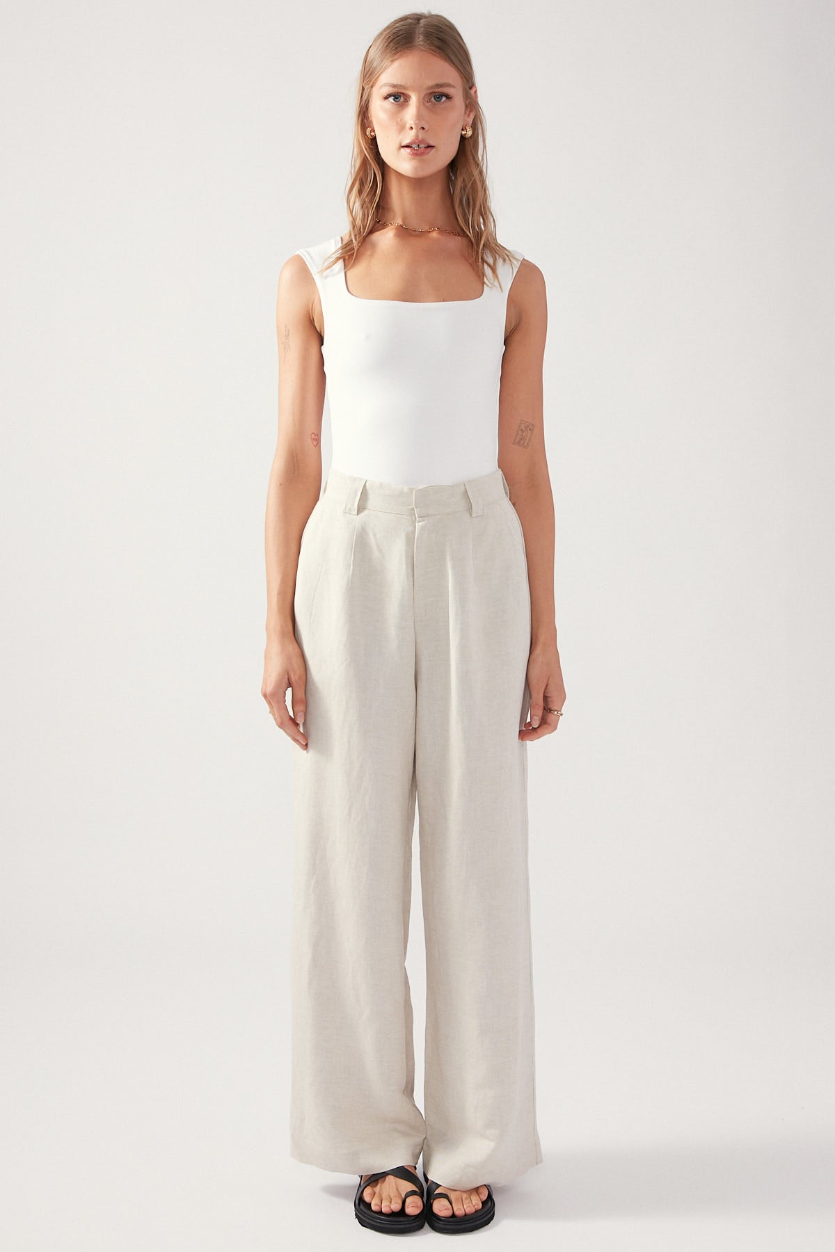 Perfect Stranger Sleek Lines Bodysuit White