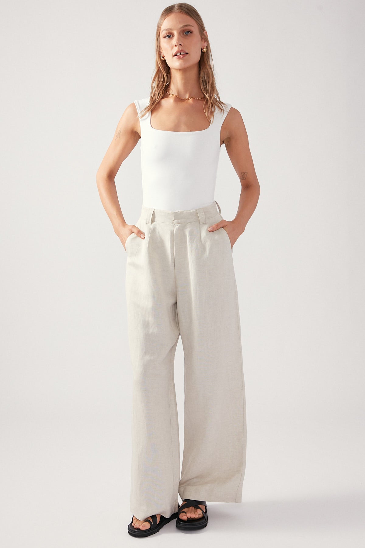 Perfect Stranger Sleek Lines Bodysuit White