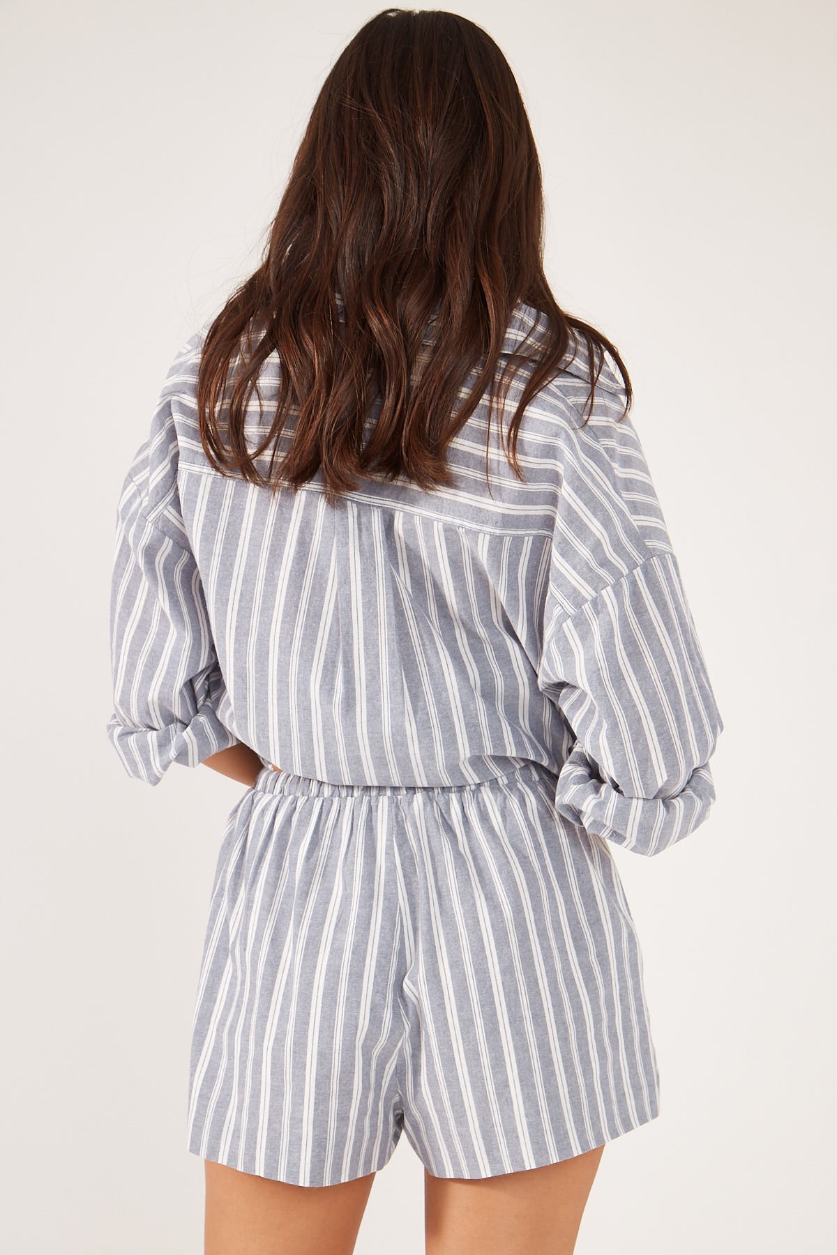 Perfect Stranger Khalo Striped Drawcord Short Blue Stripe