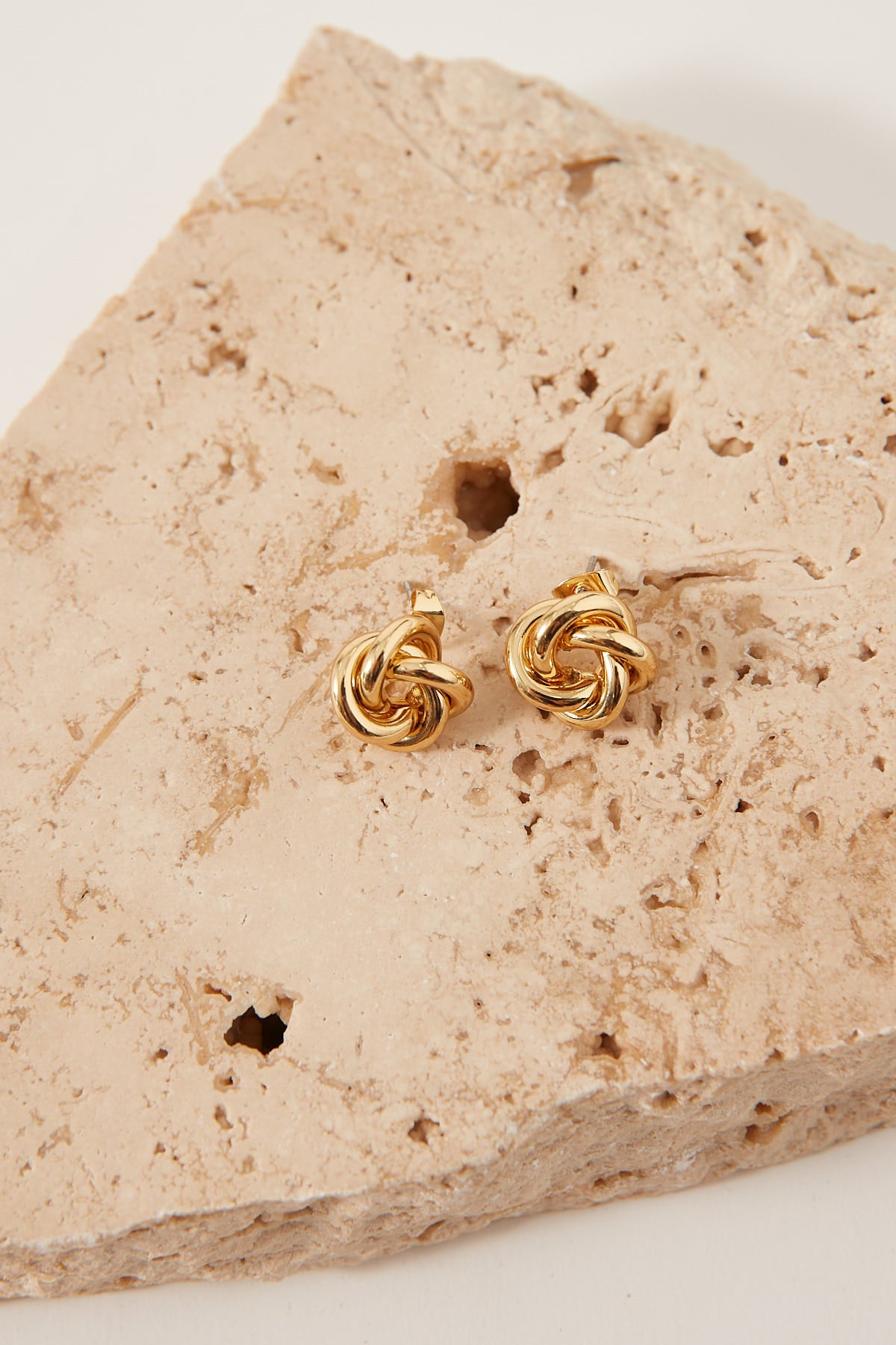 18k gold deals knot earrings