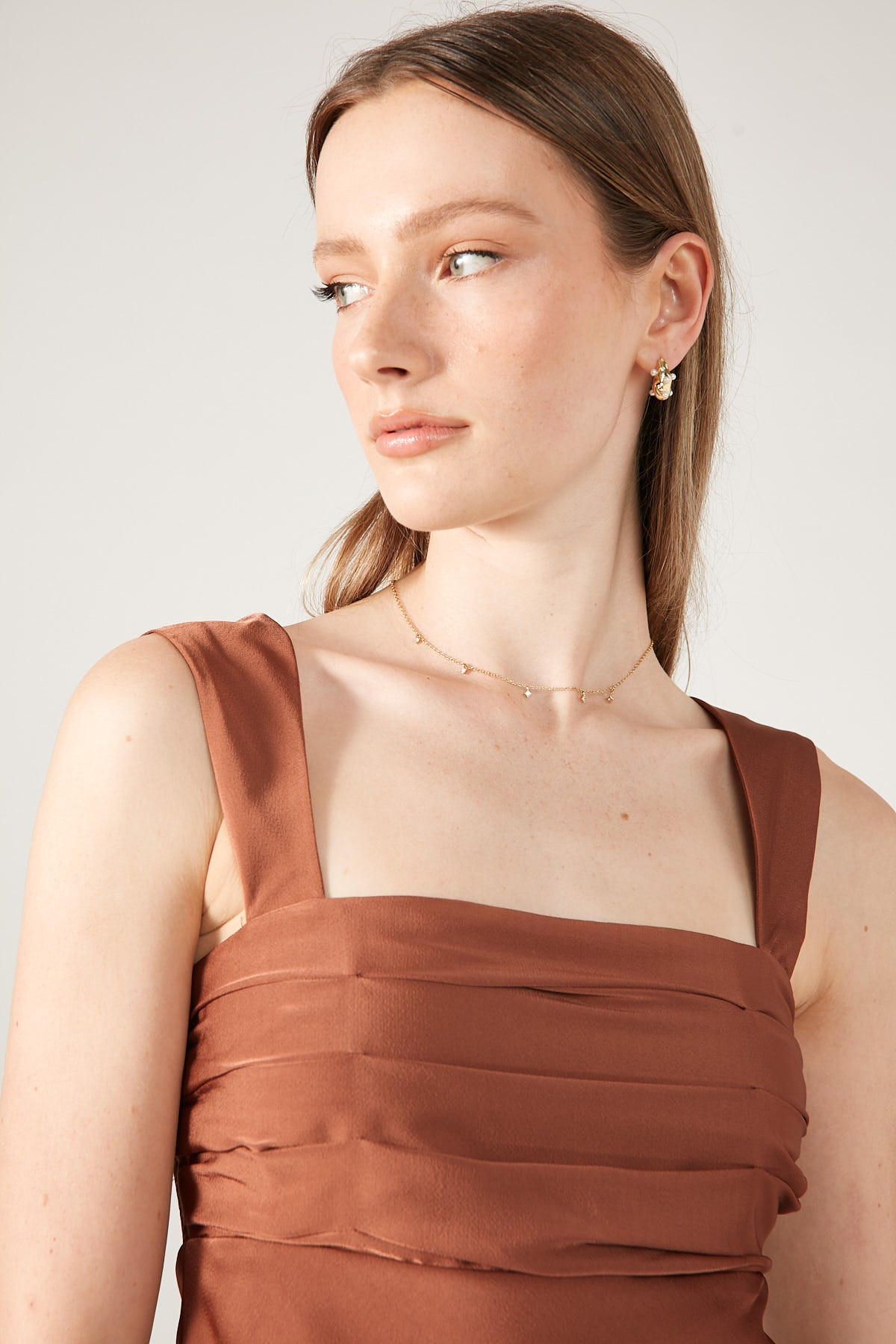 Perfect Stranger Simona Rouched Cami Brown