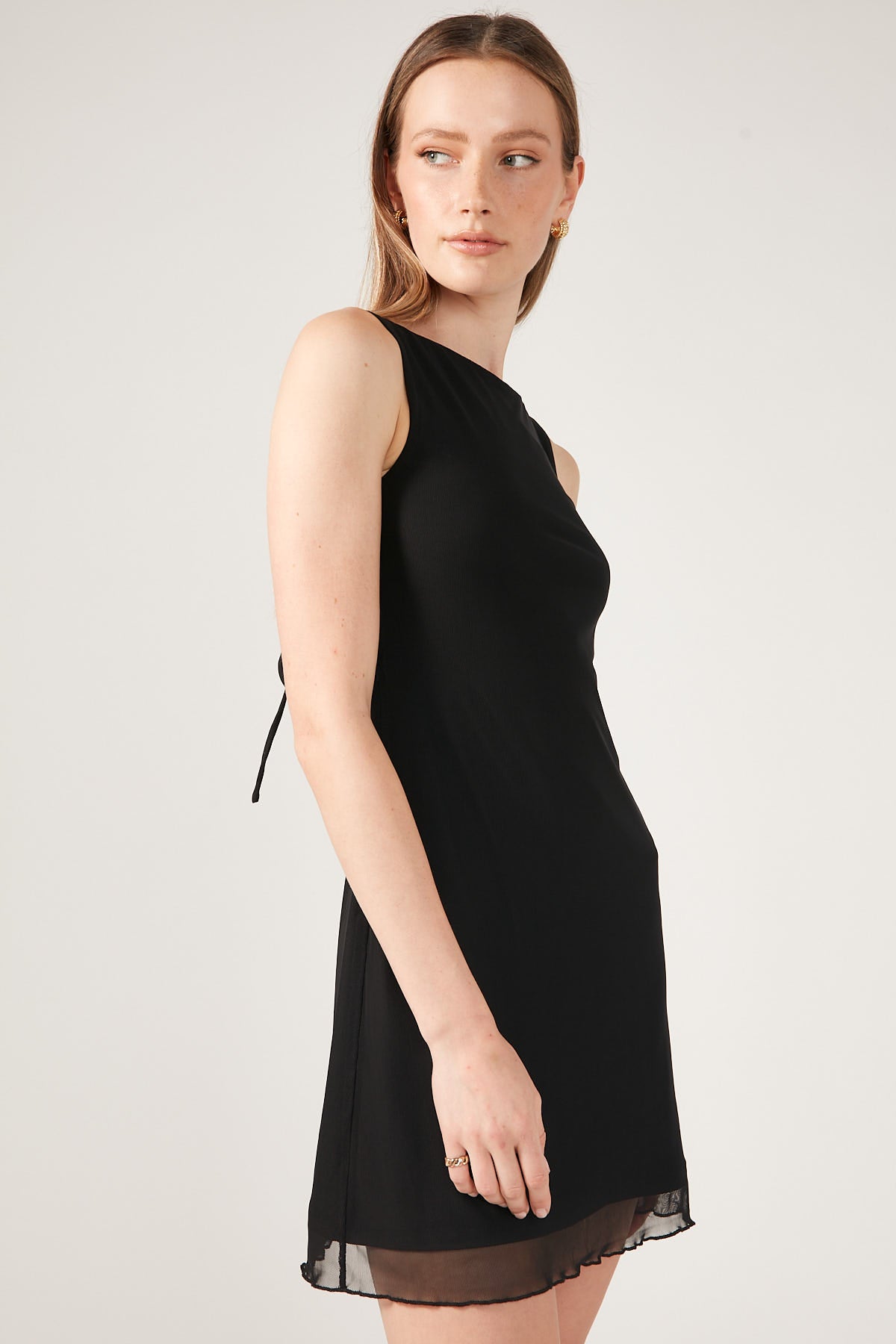 Perfect Stranger Aruba Backless Mini Dress Black