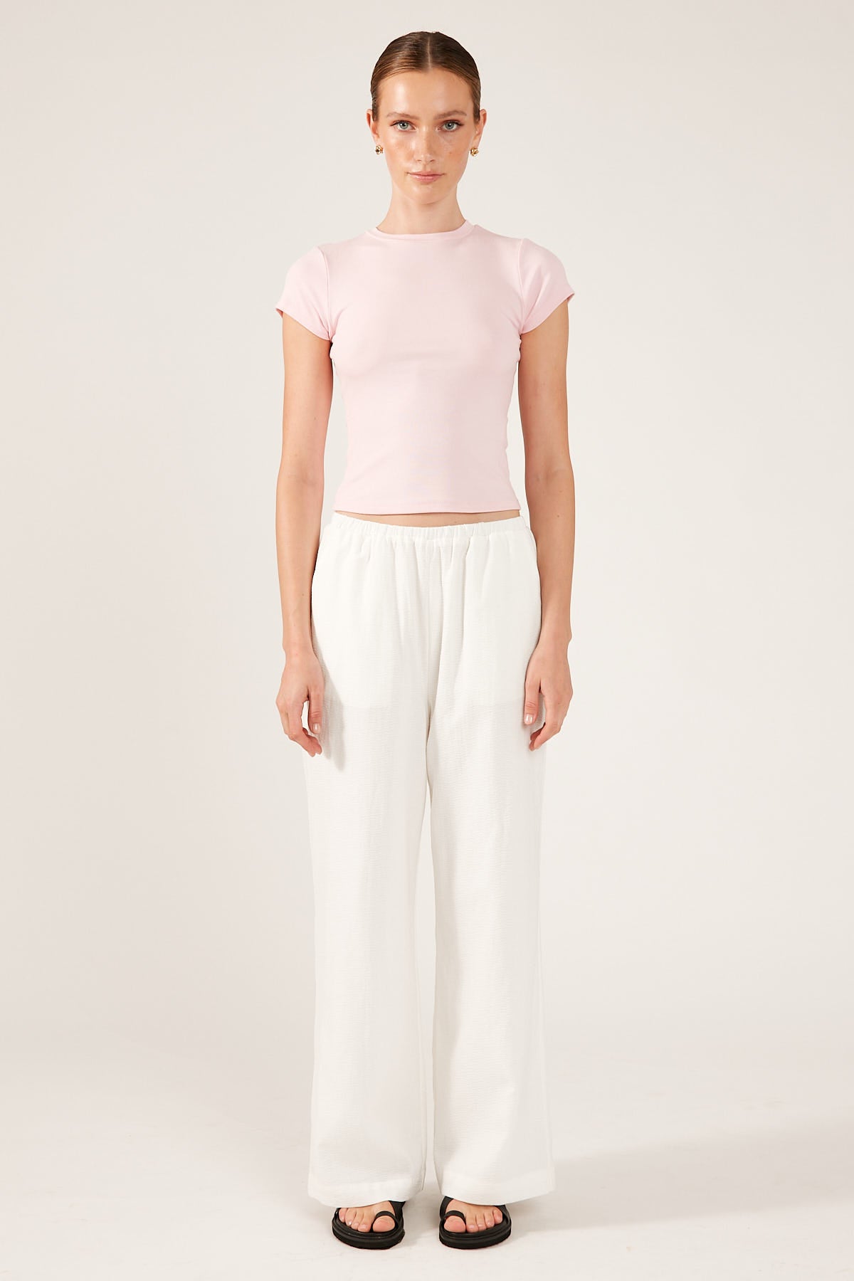 Perfect Stranger Cap Sleeve Tee Pink