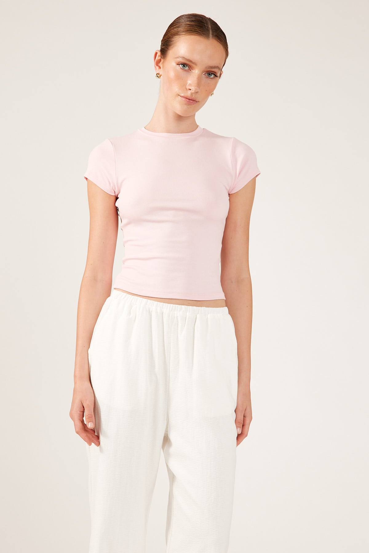 Perfect Stranger Cap Sleeve Tee Pink