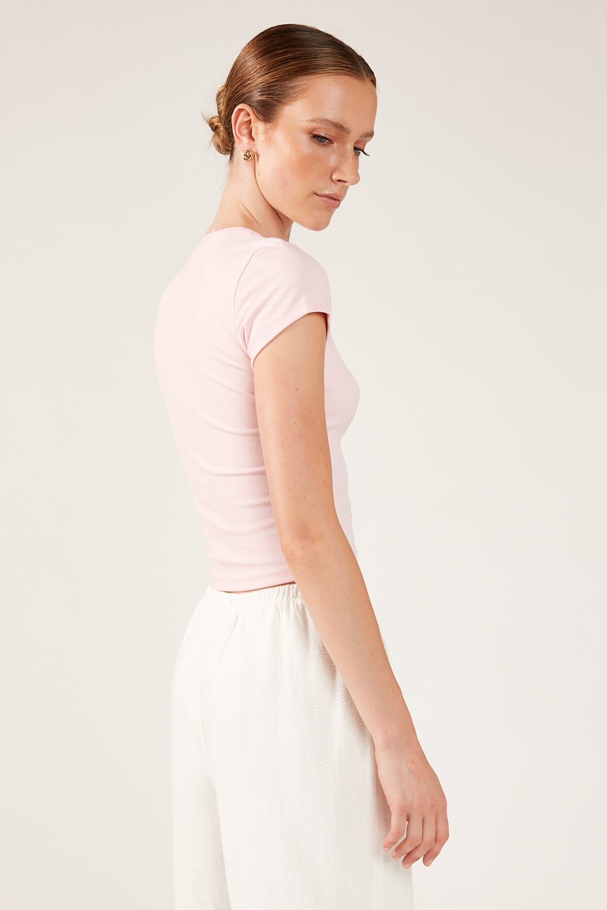 Perfect Stranger Cap Sleeve Tee Pink