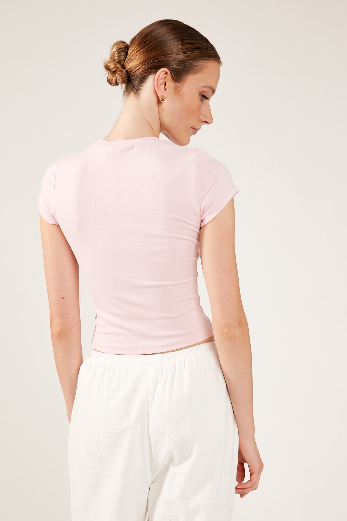 Perfect Stranger Cap Sleeve Tee Pink