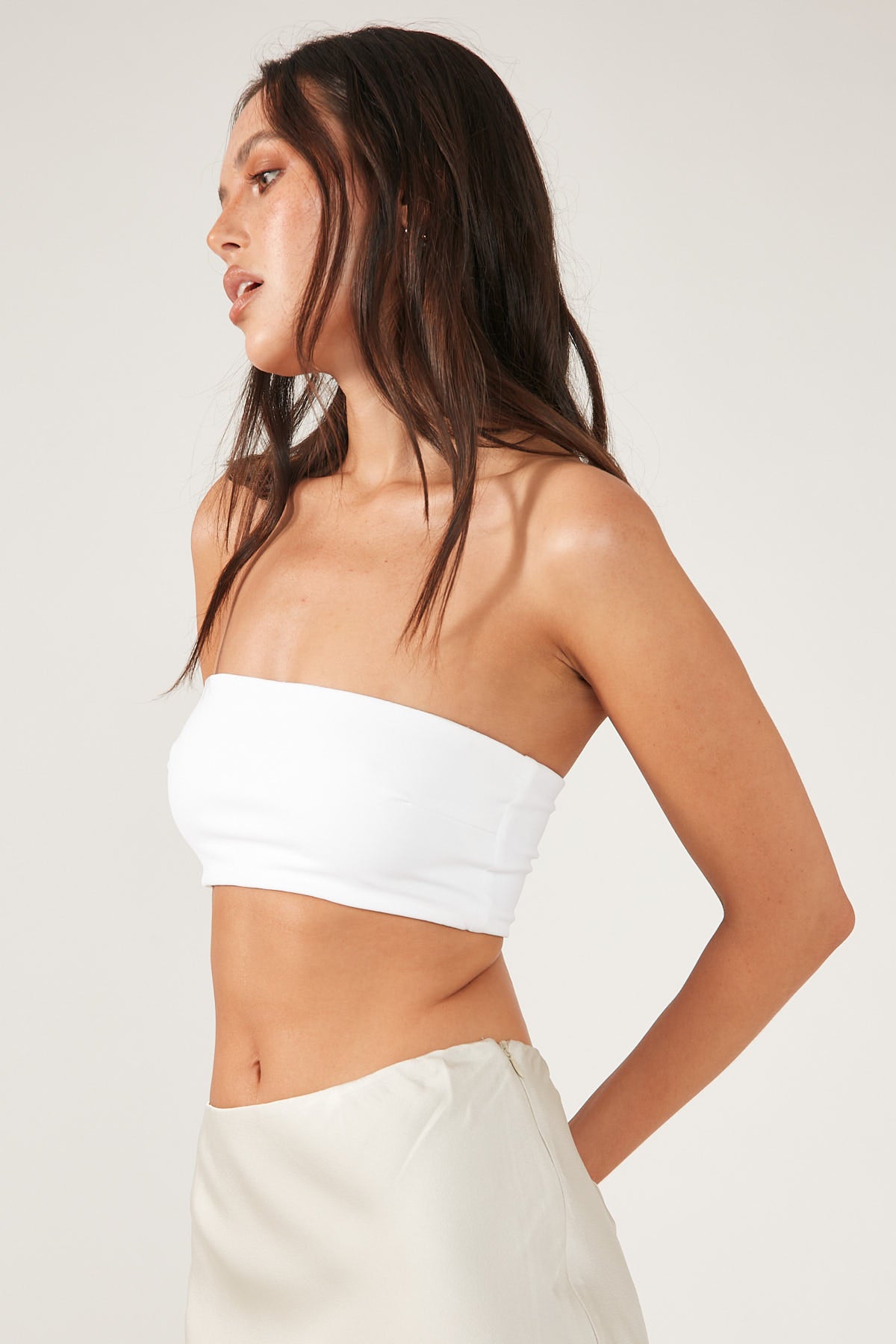 Perfect Stranger Strapless Basic Bandeau White