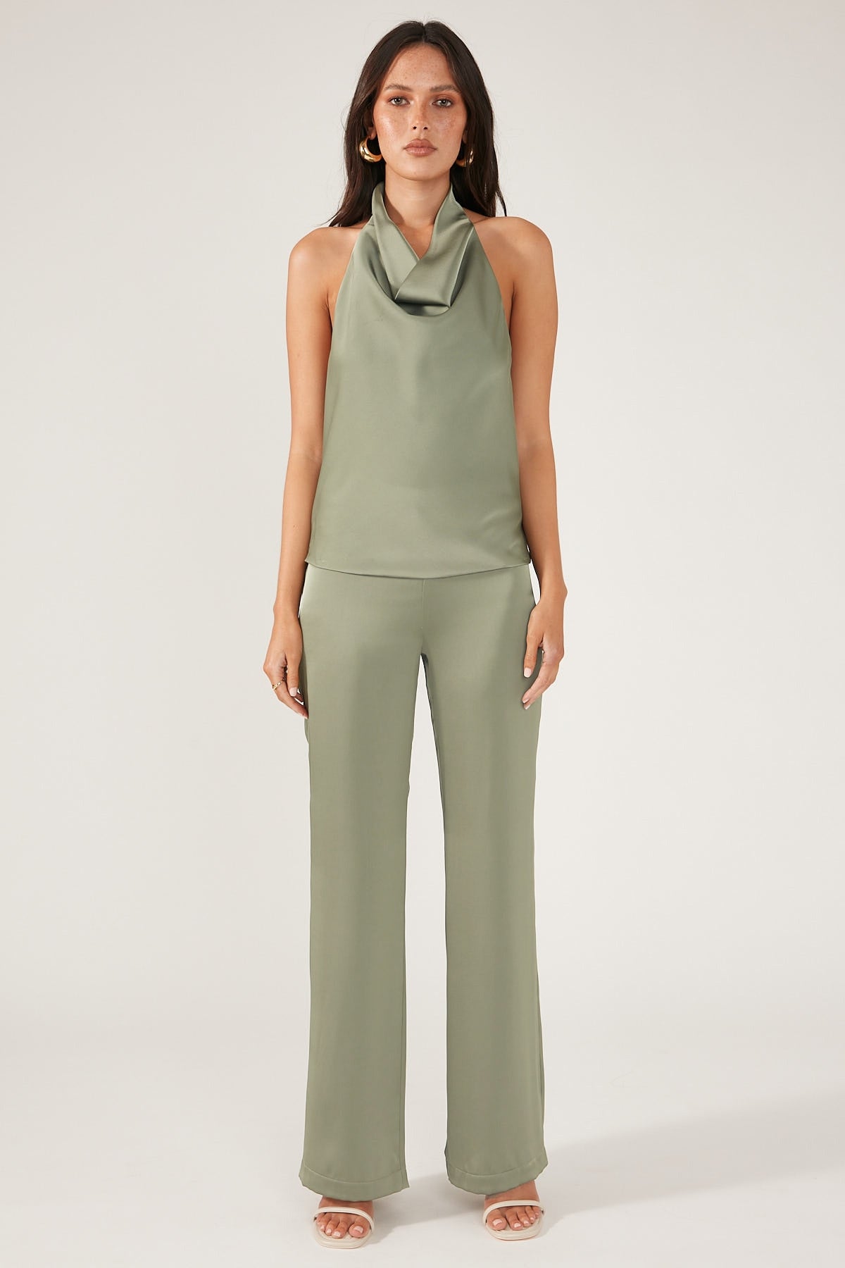 Perfect Stranger OLI SATIN PANT Green