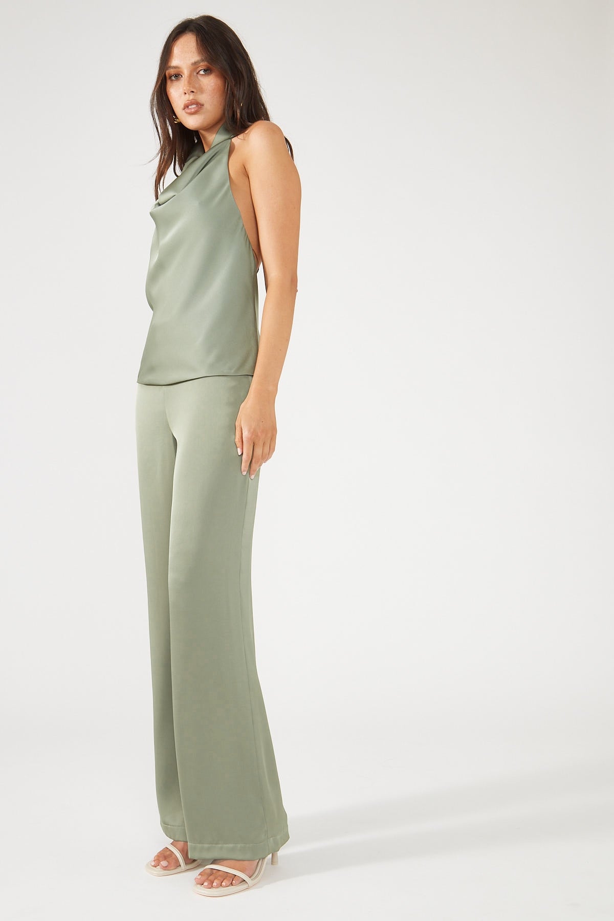 Perfect Stranger OLI SATIN PANT Green