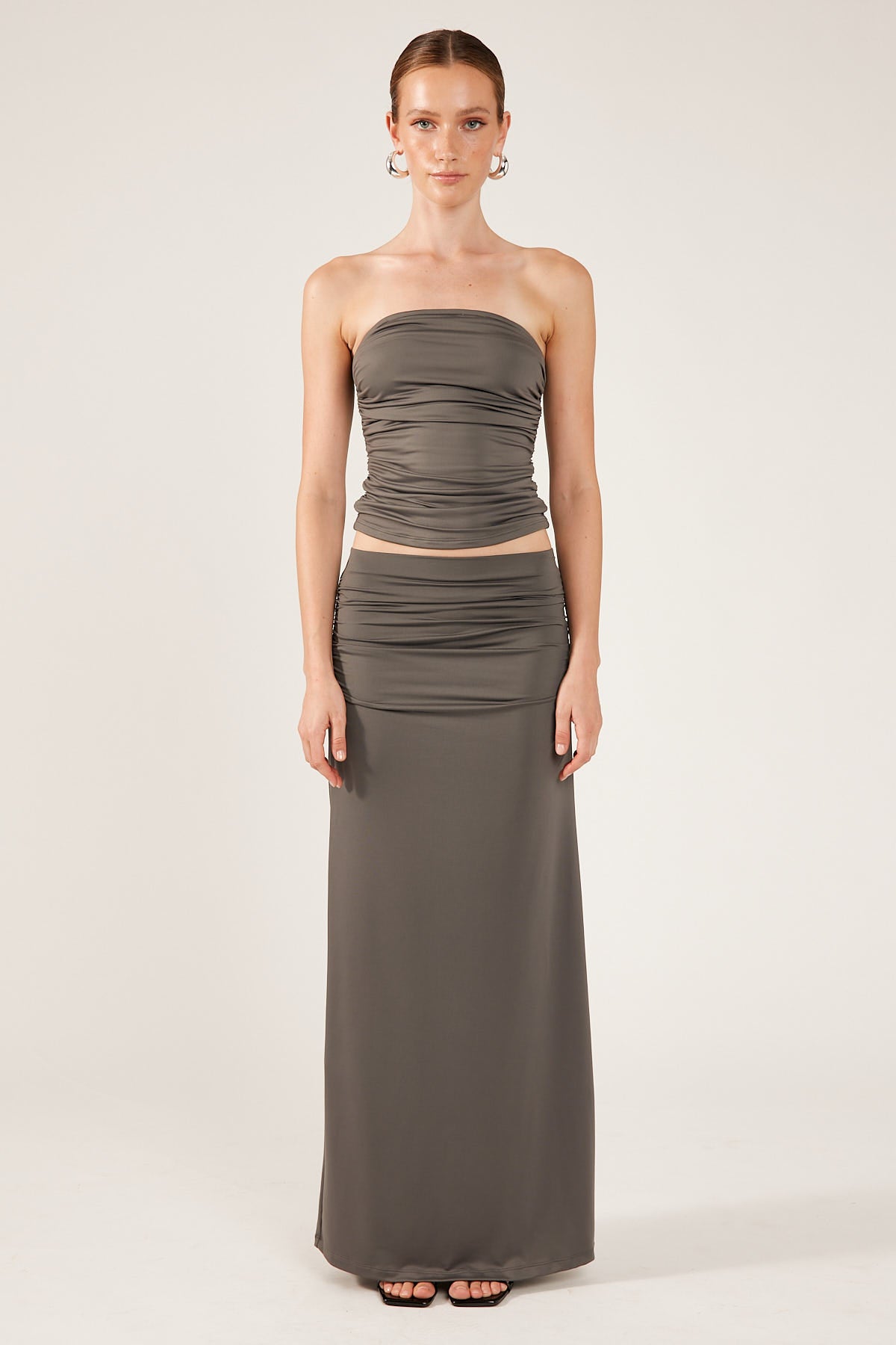 Perfect Stranger CORA STRAPLESS TOP Charcoal
