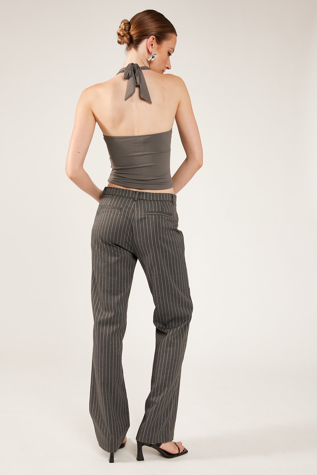 Perfect Stranger PEPPER PINSTRIPE 90S STRAIGHT LEG PANT Grey Stripe
