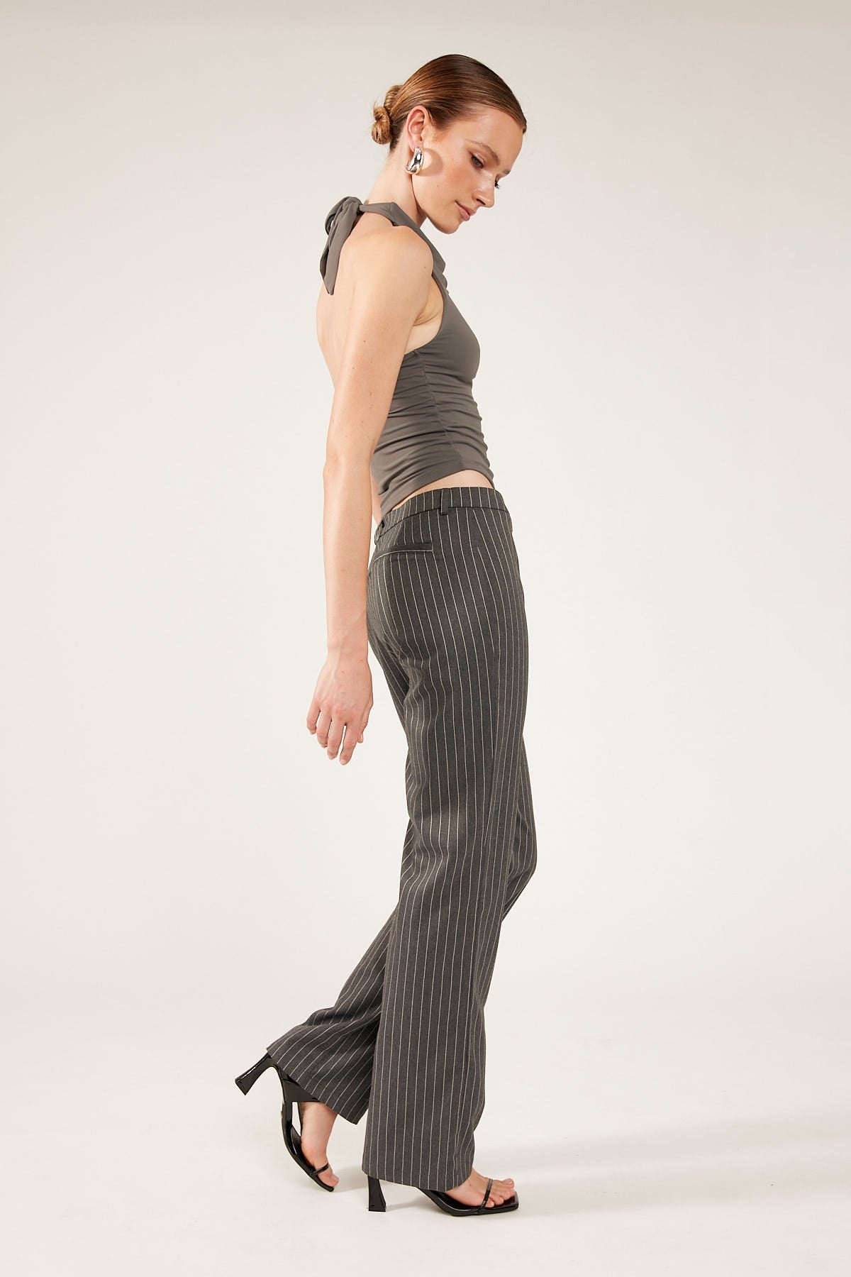 Perfect Stranger PEPPER PINSTRIPE 90S STRAIGHT LEG PANT Grey Stripe