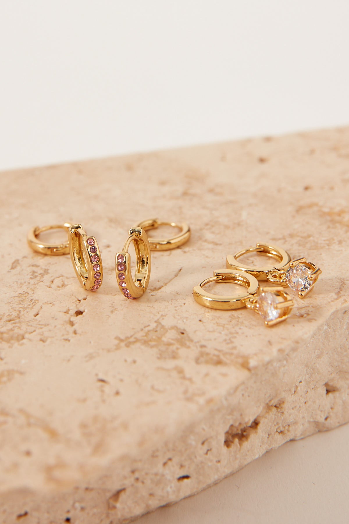 Perfect Stranger Aris Huggie Earring 3 Pack 18k Gold Plated Gold