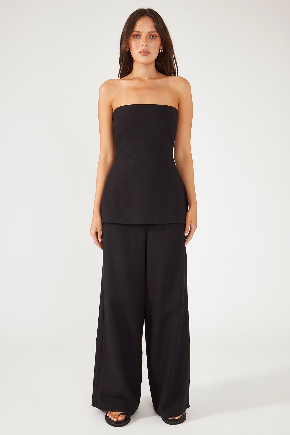 Perfect Stranger MENORCA LINEN PANT Black