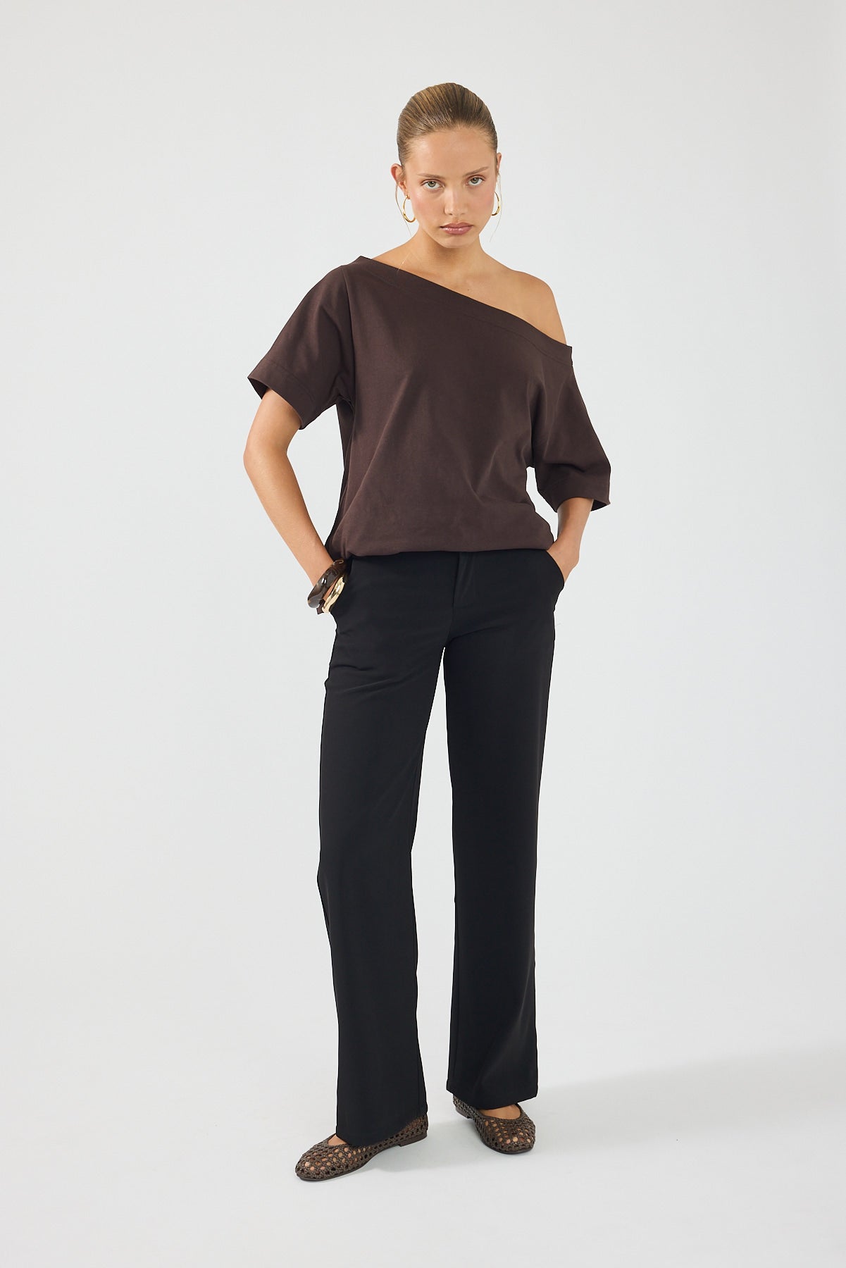 Perfect Stranger Cocona Low Rise Recycled Tailored Pant Black