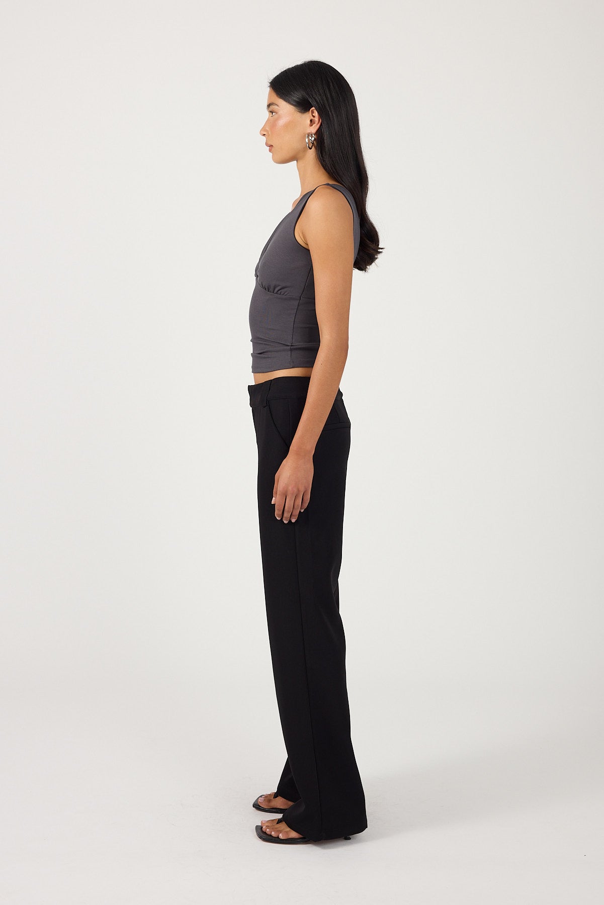 Perfect Stranger Cocona Low Rise Recycled Tailored Pant Black