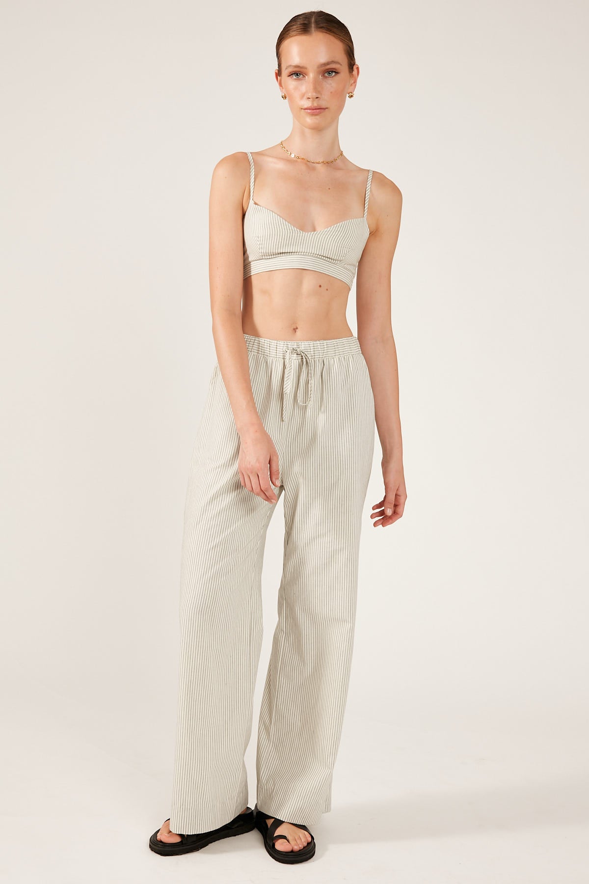 Perfect Stranger PALAIS STRIPE BRALETTE White Stripe