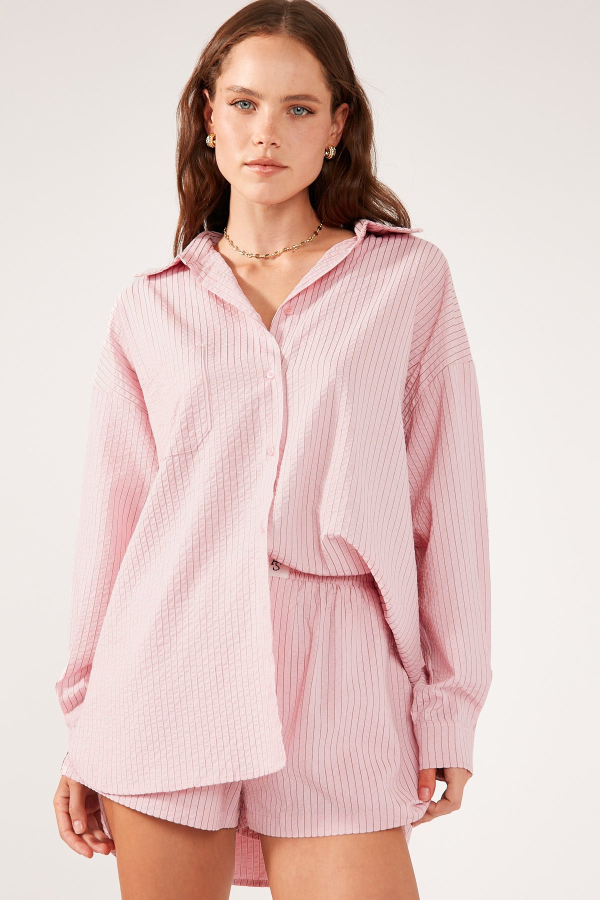 Perfect Stranger Rosie Boxer Striped Short Pink Stripe