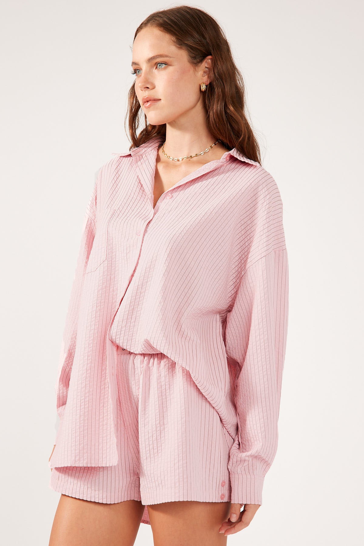 Perfect Stranger Rosie Boxer Striped Short Pink Stripe