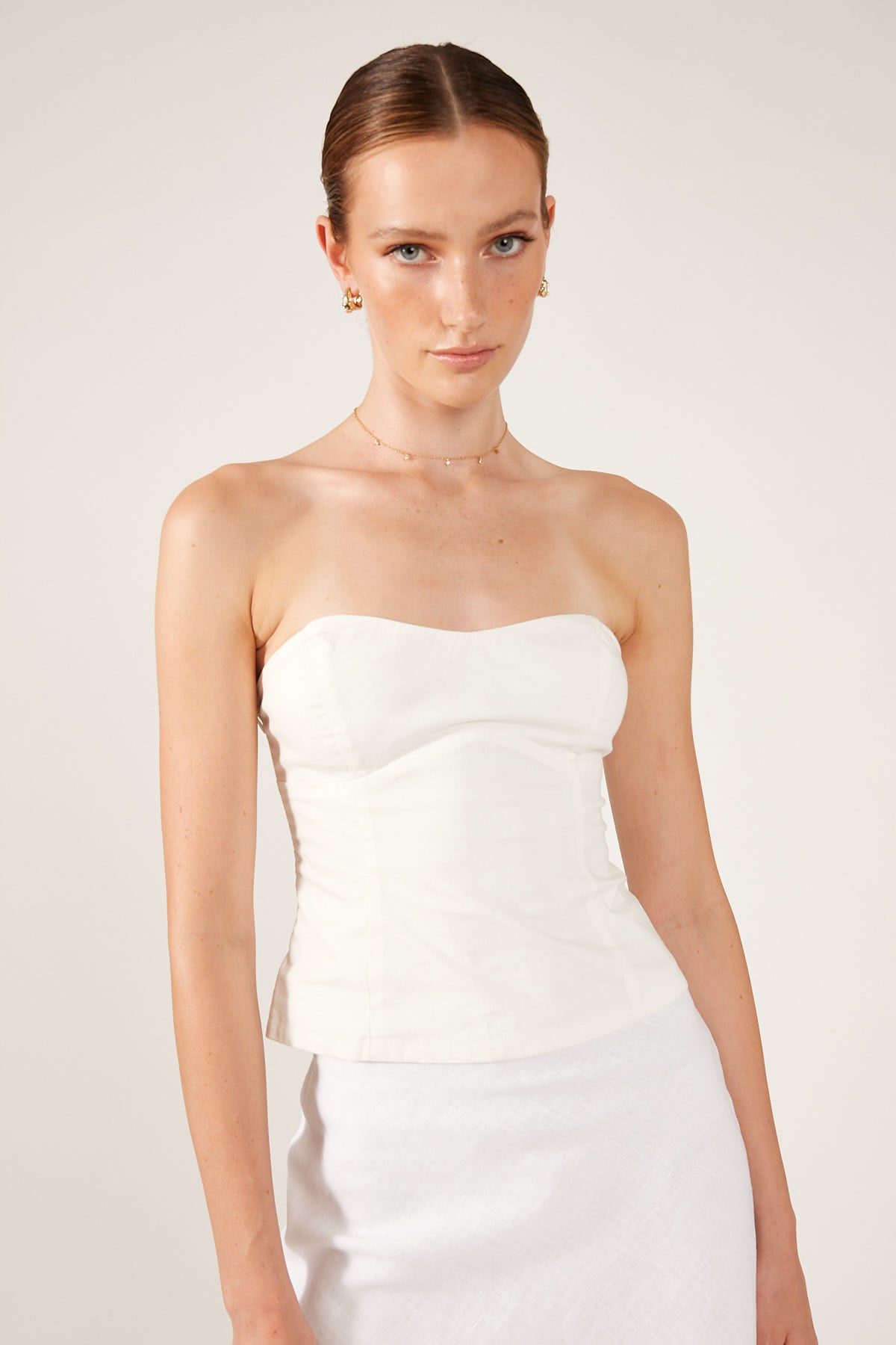 Perfect Stranger Sofia Strapless Top White