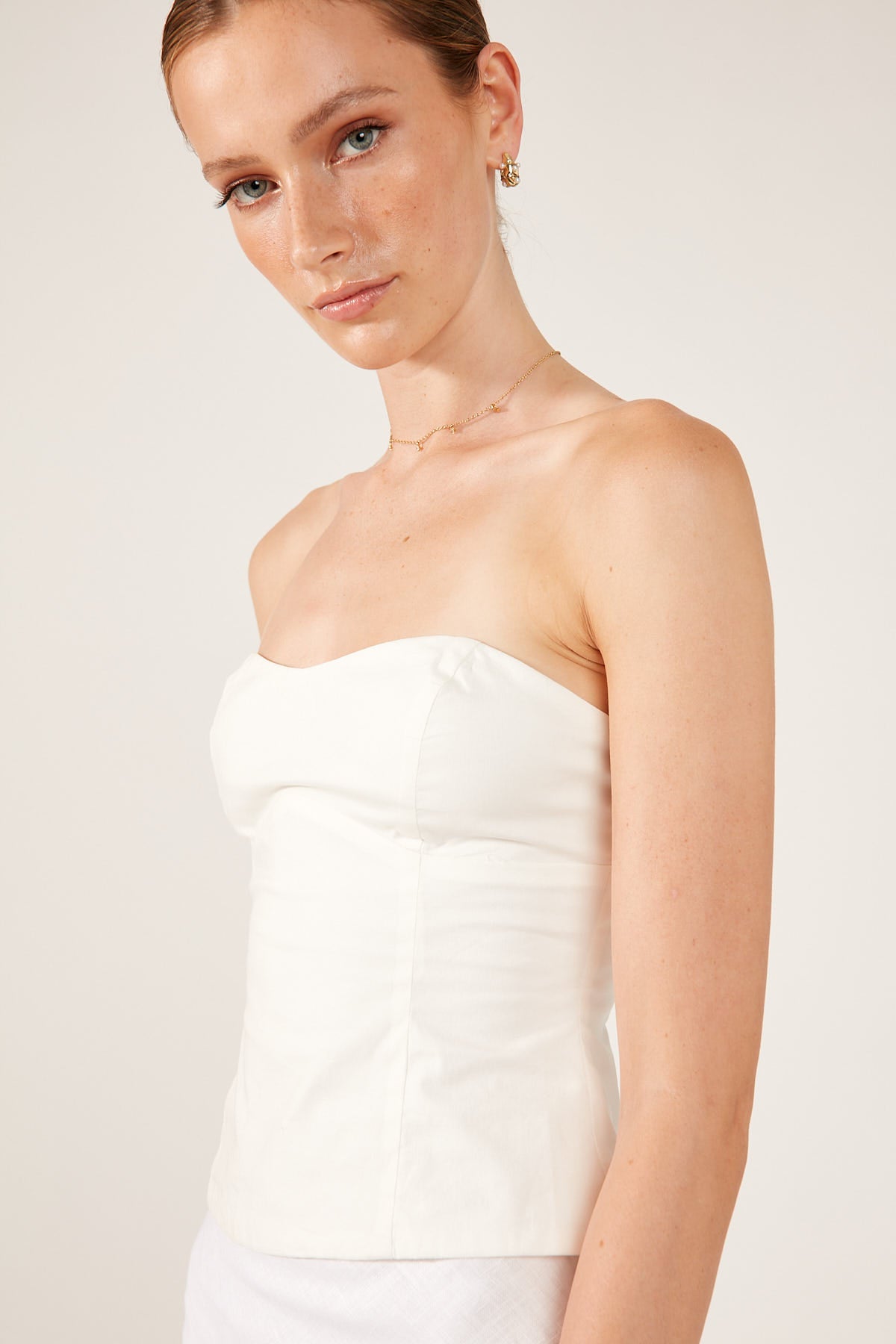 Perfect Stranger Sofia Strapless Top White