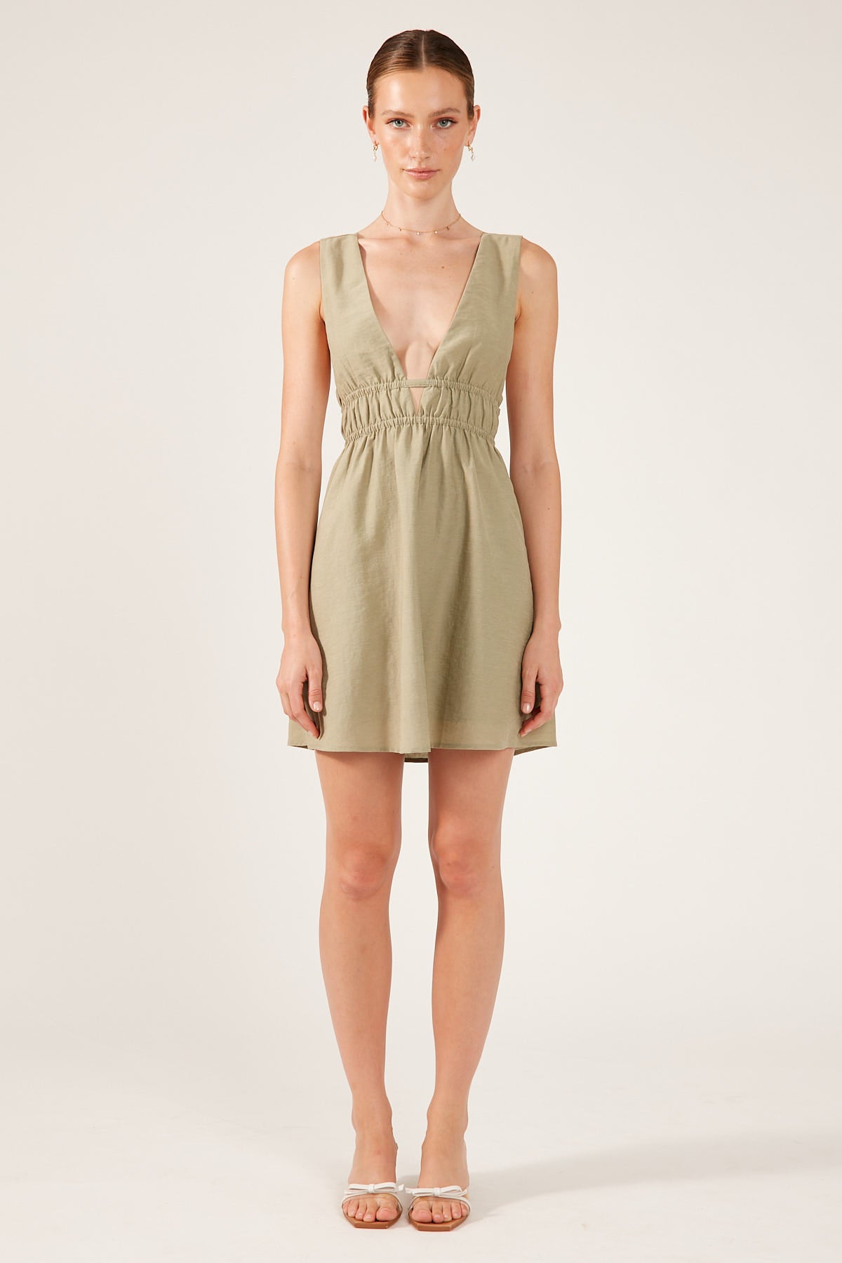 Perfect Stranger Costa Mini Dress Khaki Green