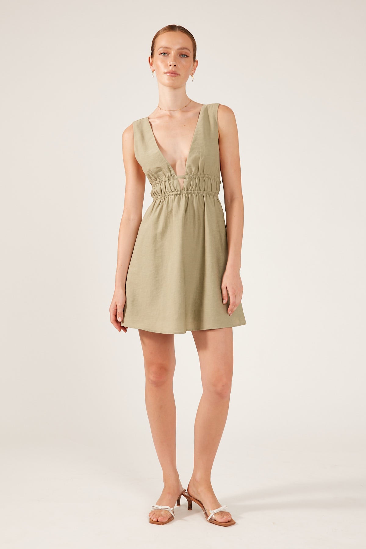 Perfect Stranger Costa Mini Dress Khaki Green