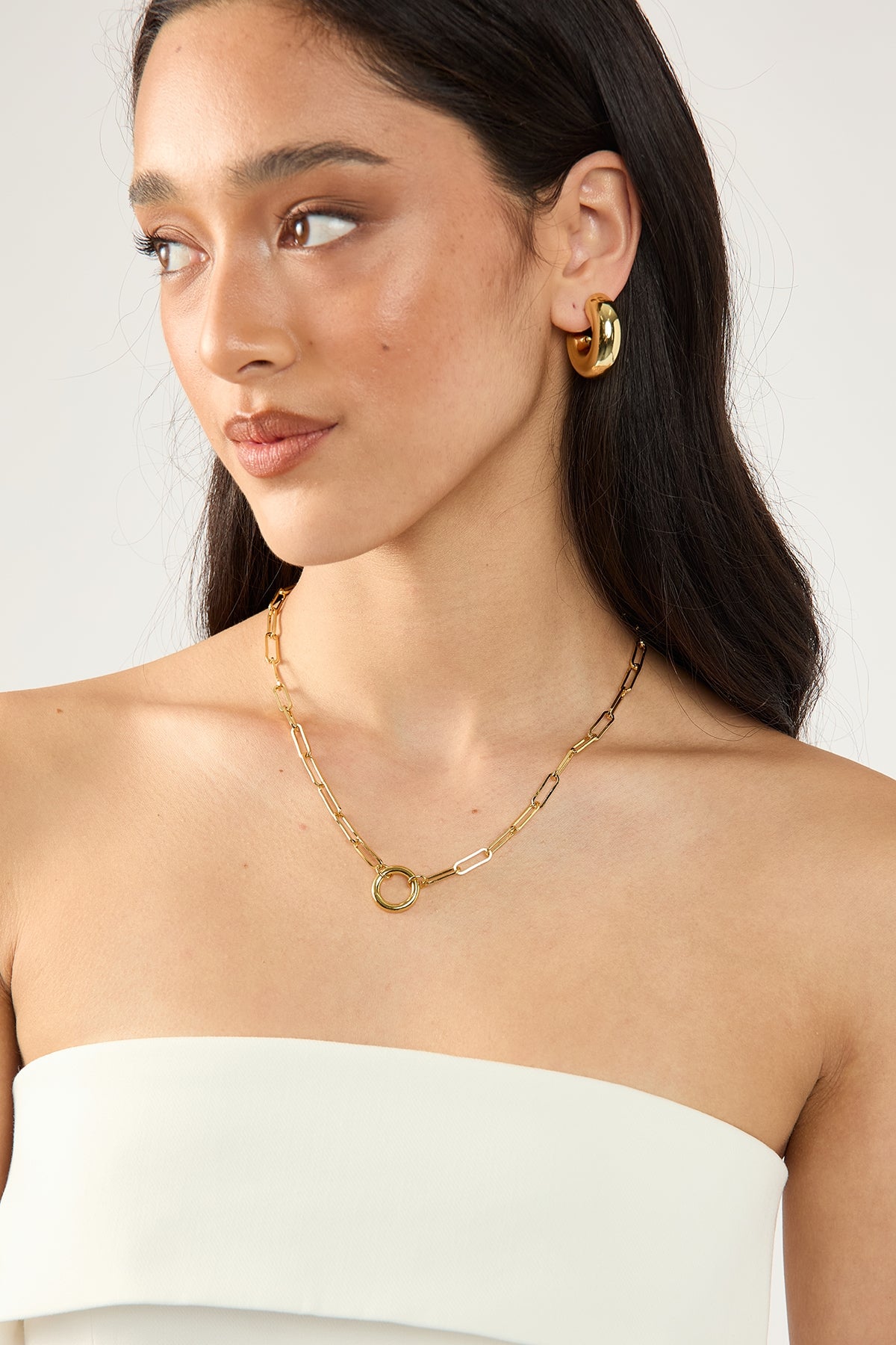 Perfect Stranger Clementine Paperclip Necklace 18k Gold Plated