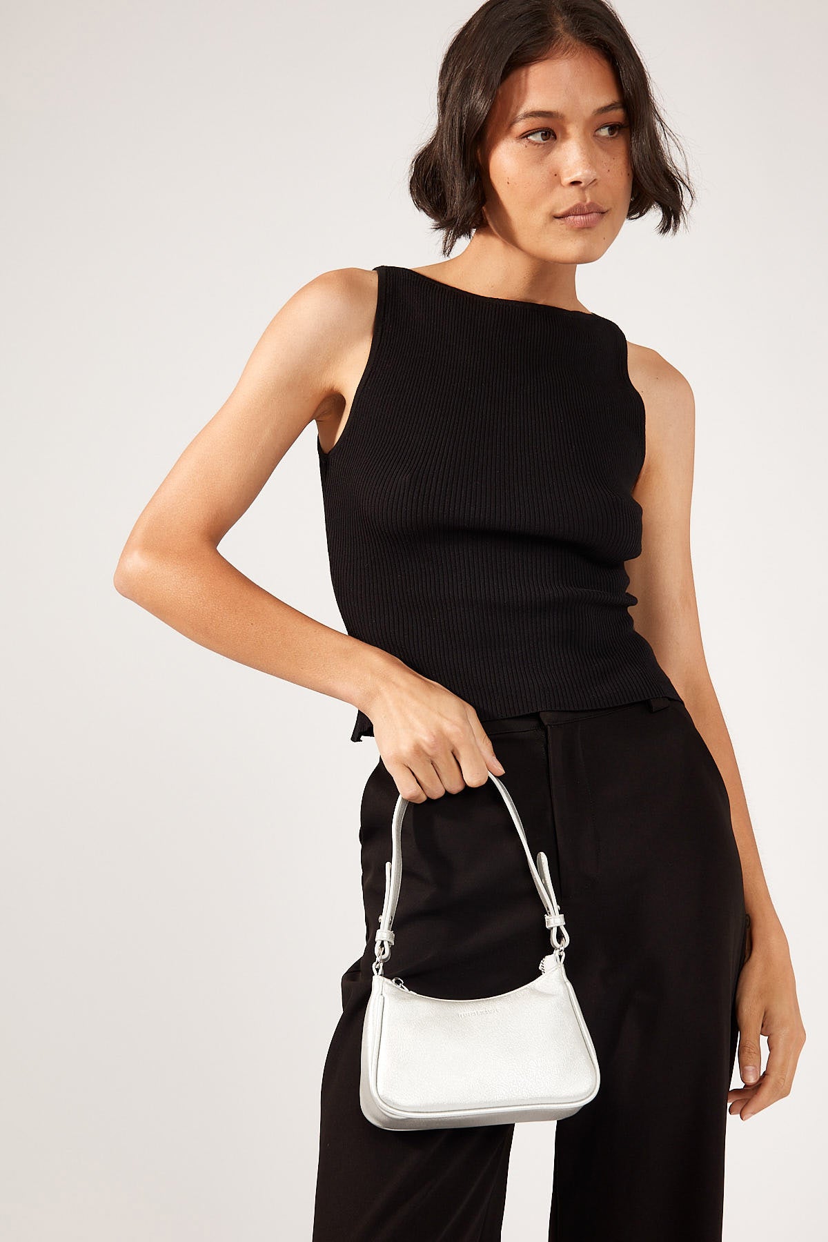Perfect Stranger Mini Pochette Handbag Silver