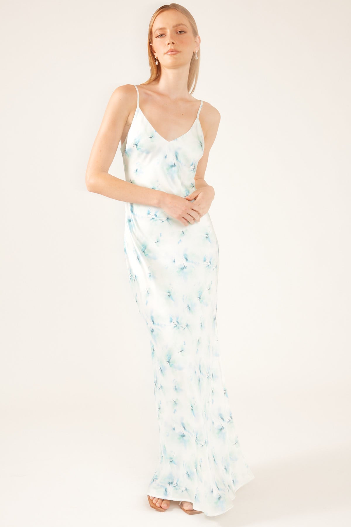 Perfect Stranger Forget Me Nots Maxi Dress White