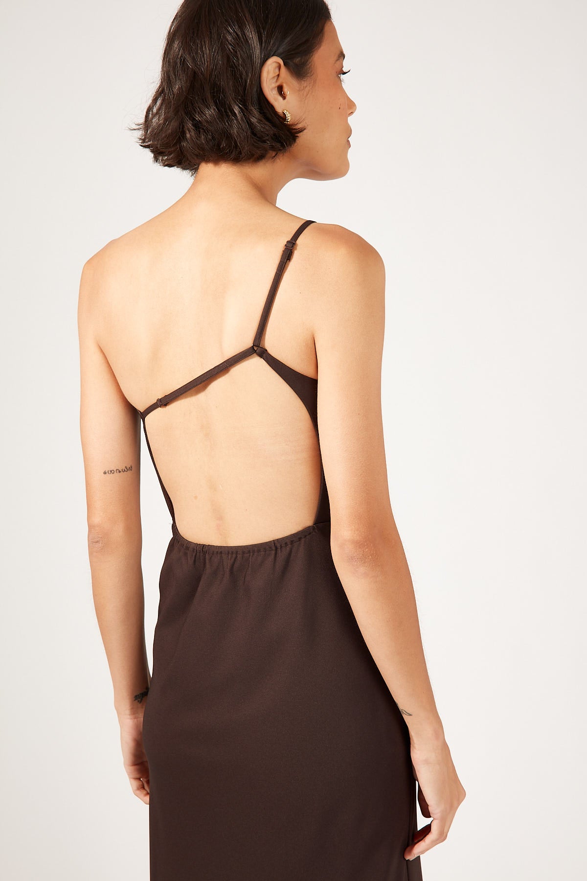 Perfect Stranger Kos Asymmetrical Maxi Dress Brown