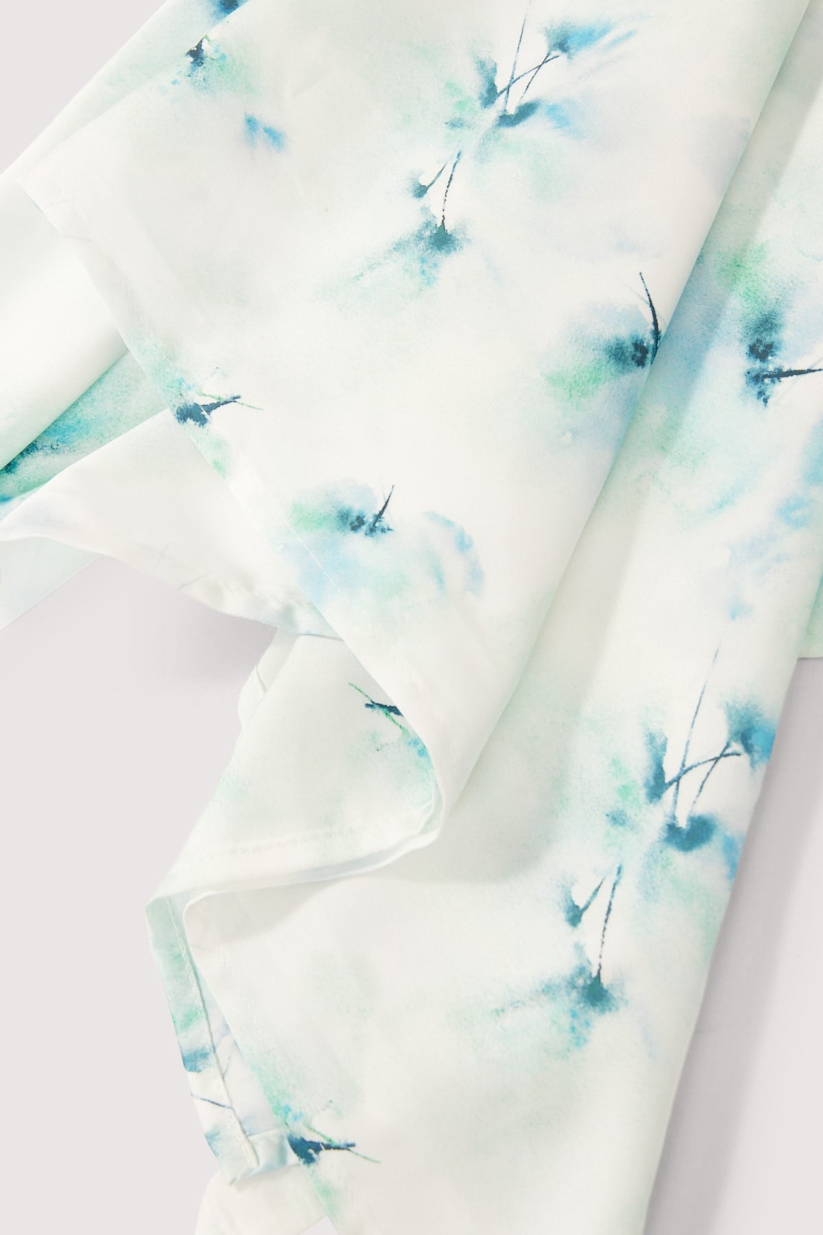 Perfect Stranger Forget Me Nots Satin Scarf Blue Print