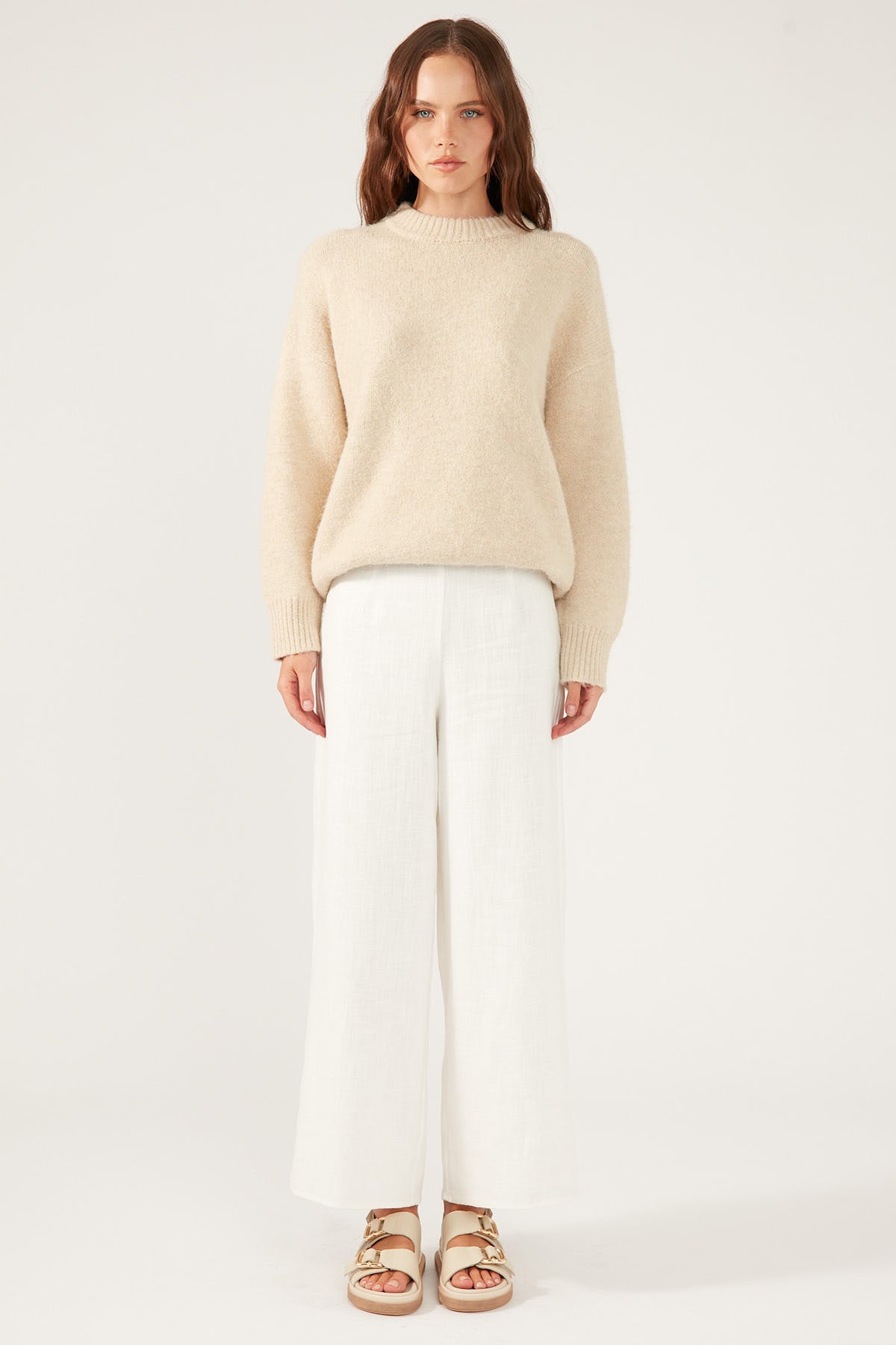 Perfect Stranger Oversized Super Soft Knit Jumper Oatmeal